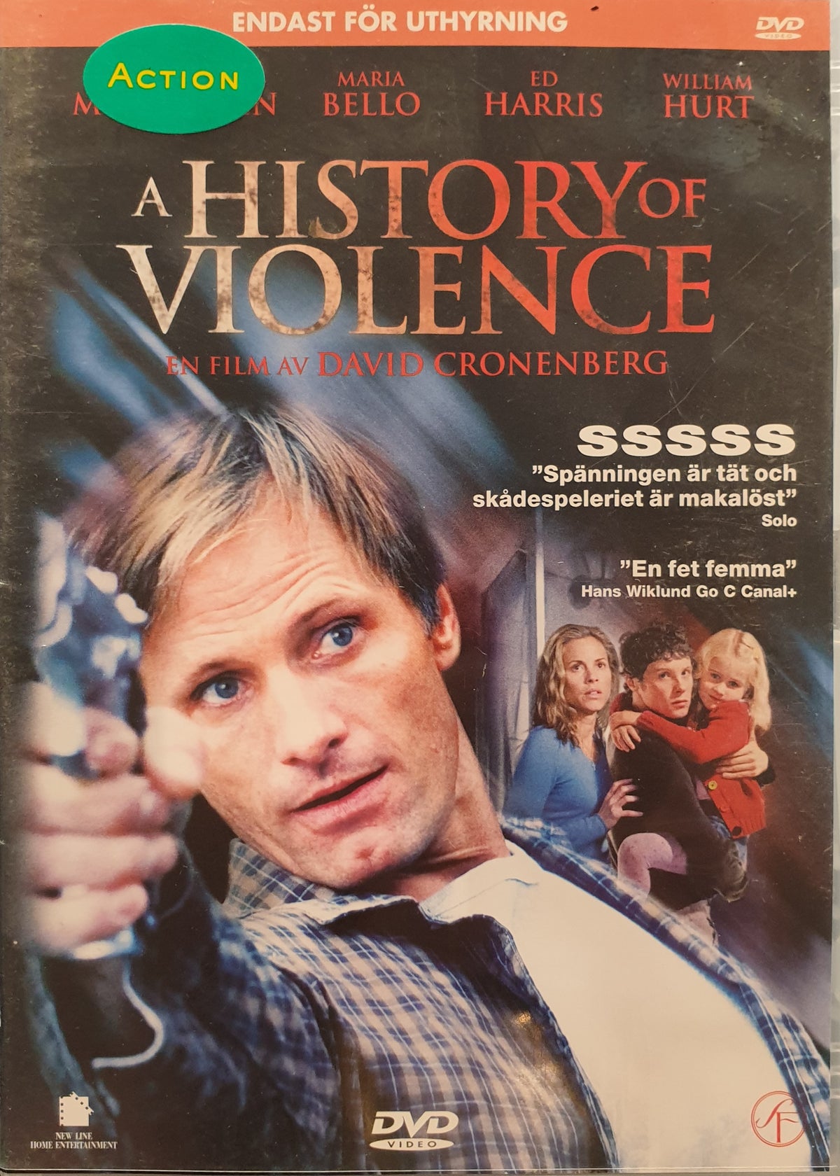 A History of Violence (2005) DVD – omslag