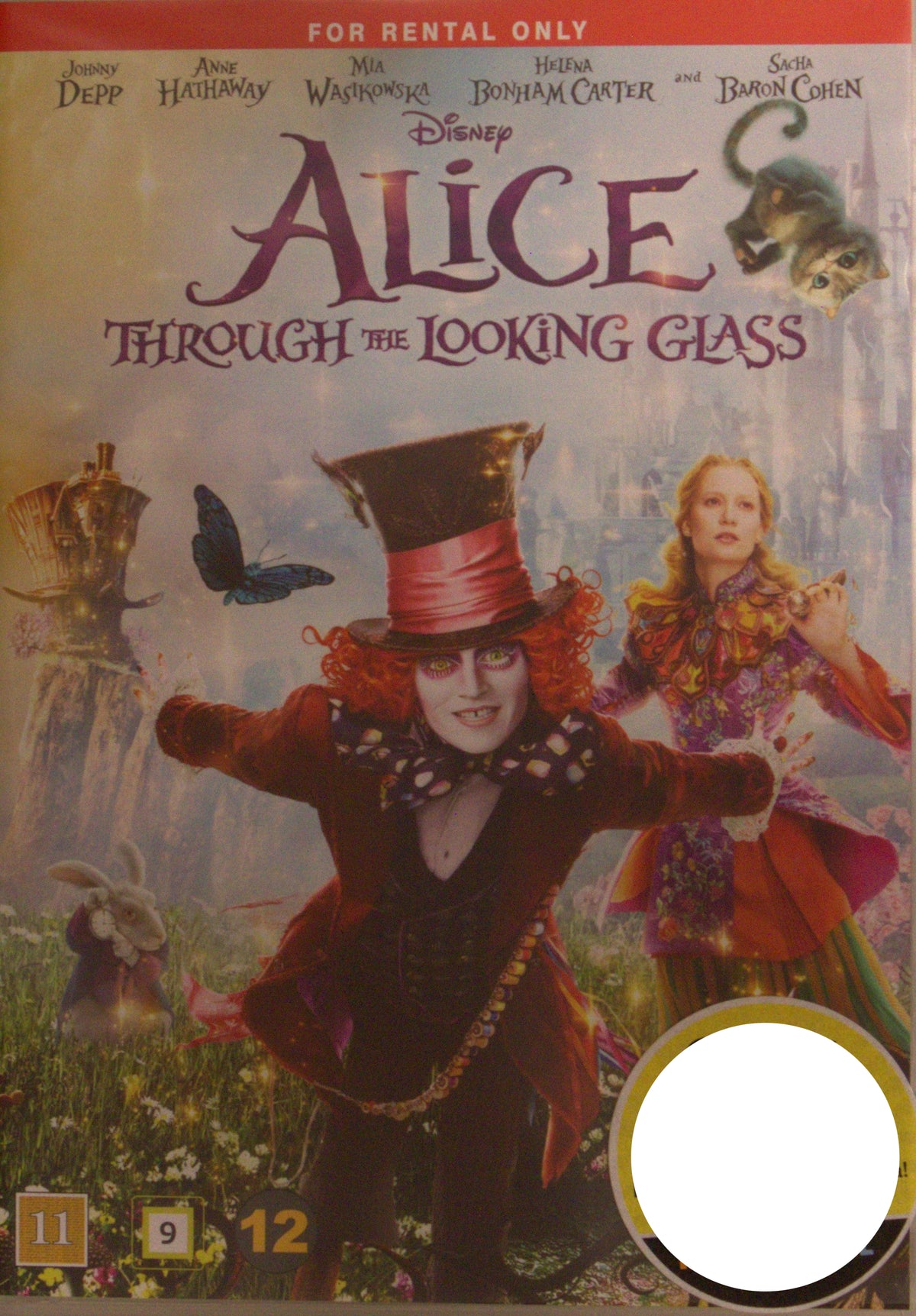 Alice Through the Looking Glass (2016) DVD – omslag