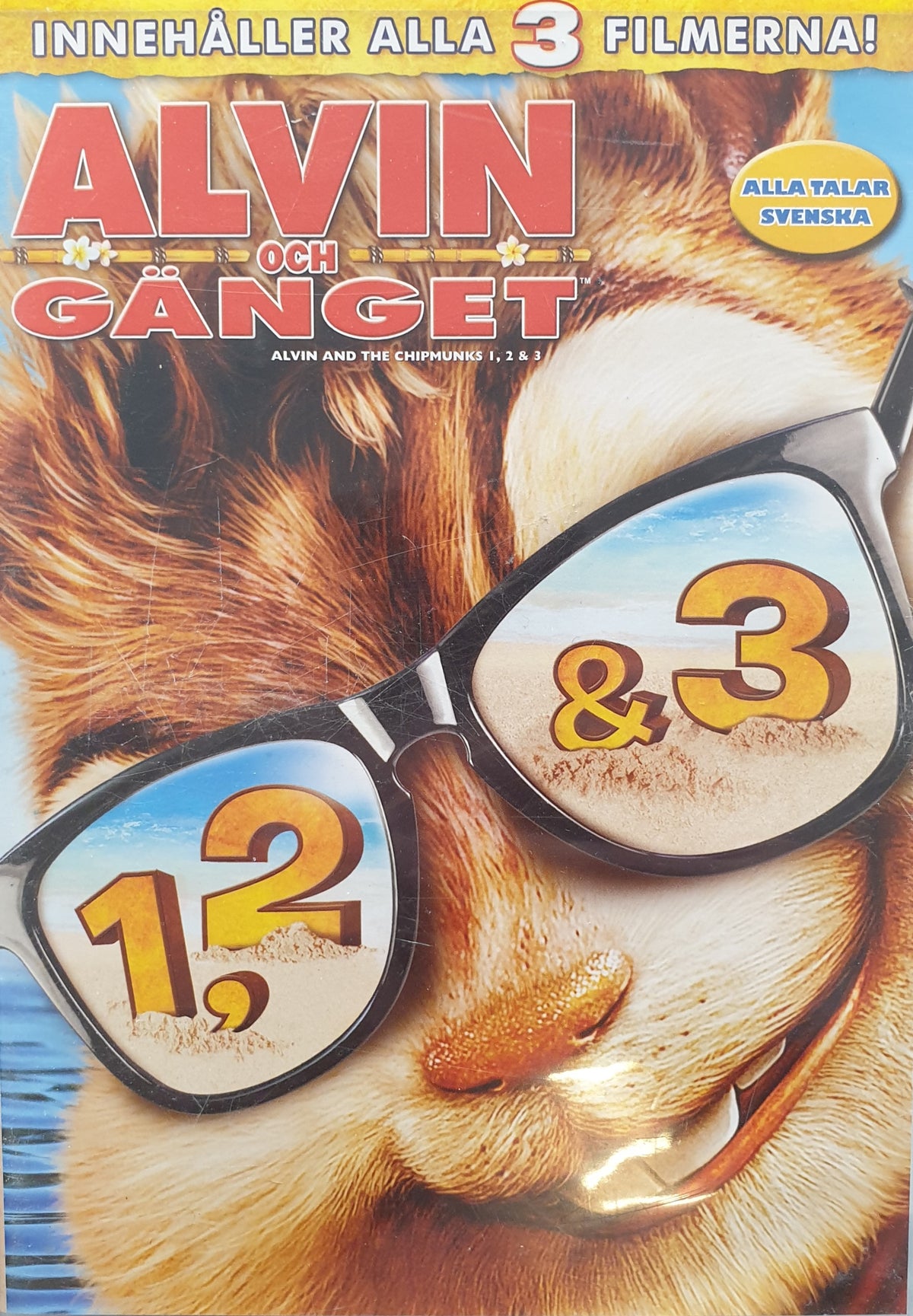 Alvin och gänget 1–3 – Tre filmer (2007) DVD – omslag