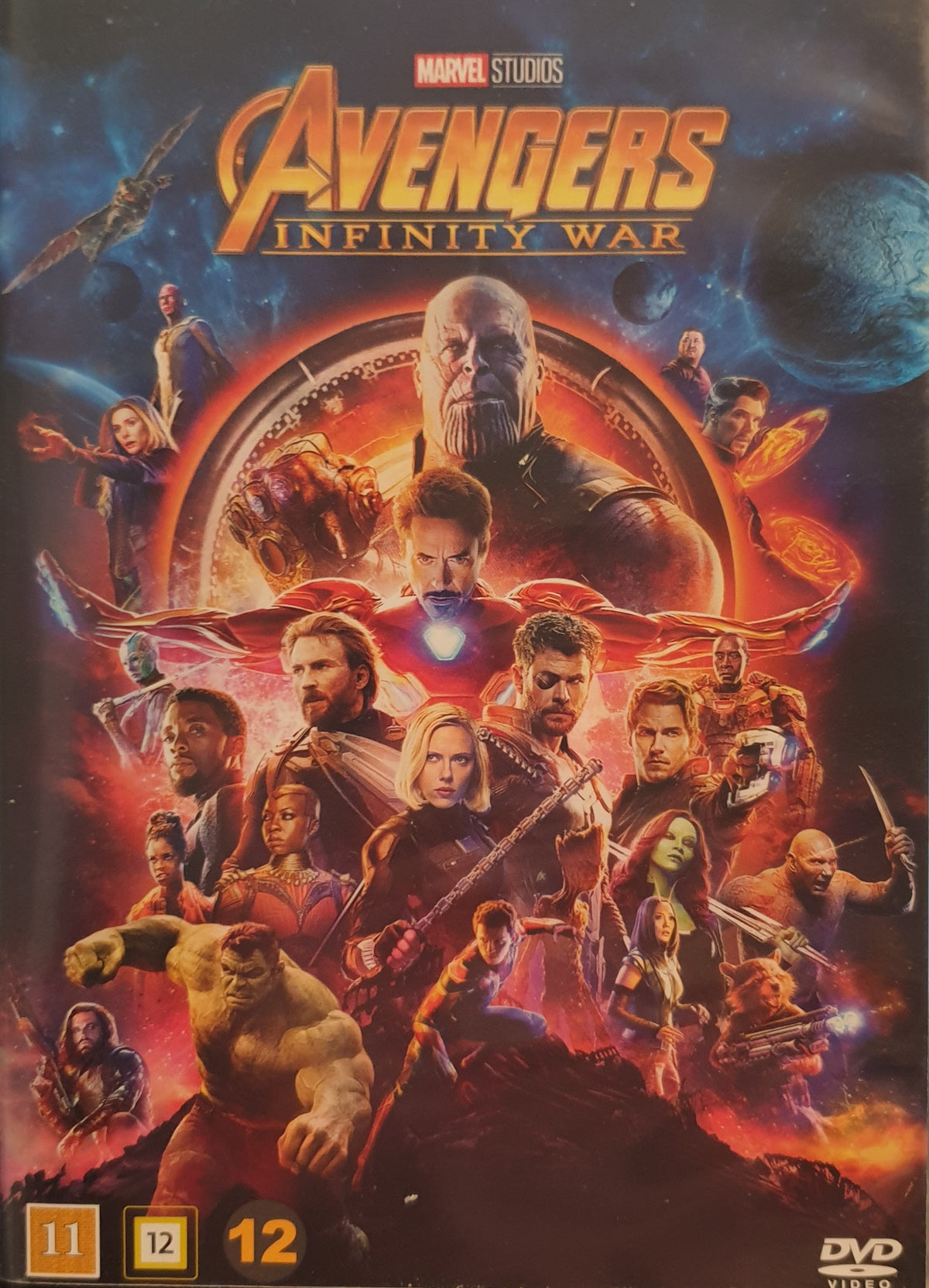 Avengers: Infinity War (2018) DVD – omslag