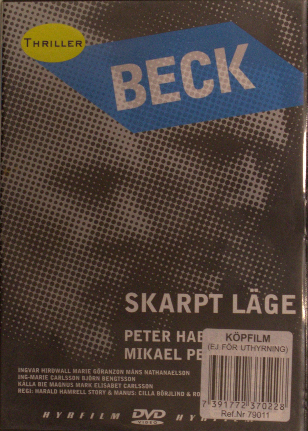 Beck – Skarpt läge (2006) DVD – omslag
