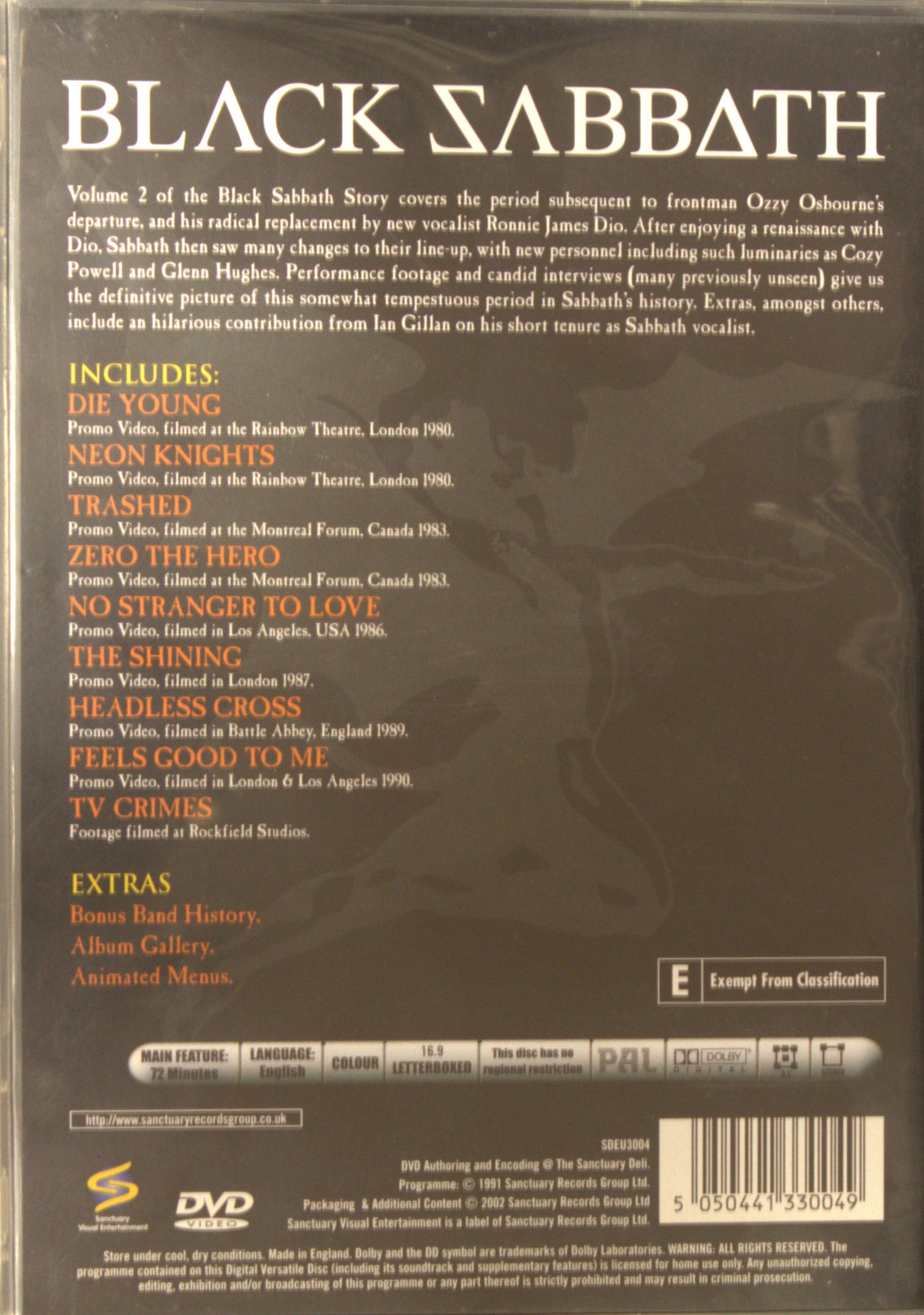 BLACK SABBATH - THE BLACK SABBATH STORY VOLUME TWO