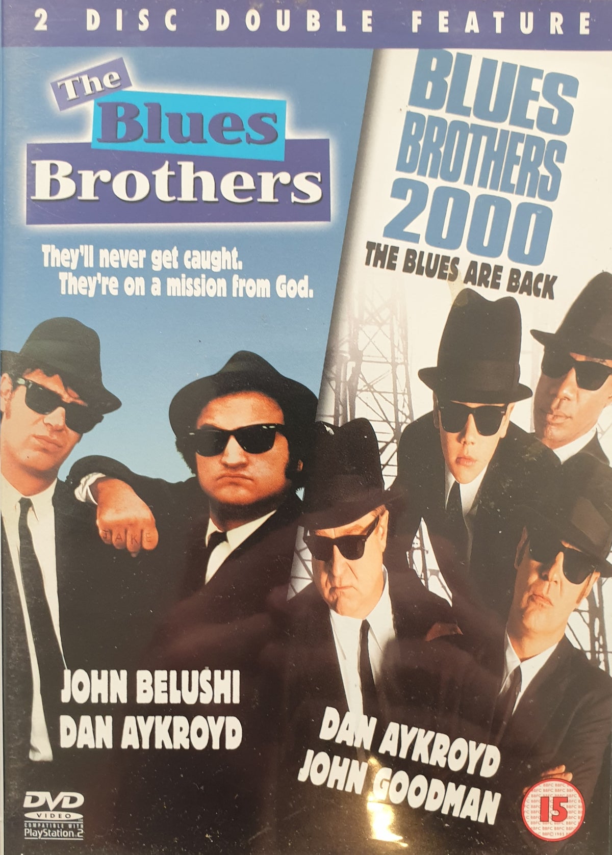 The Blues Brothers / Blues Brothers 2000 – 2 filmer (1980) DVD – omslag
