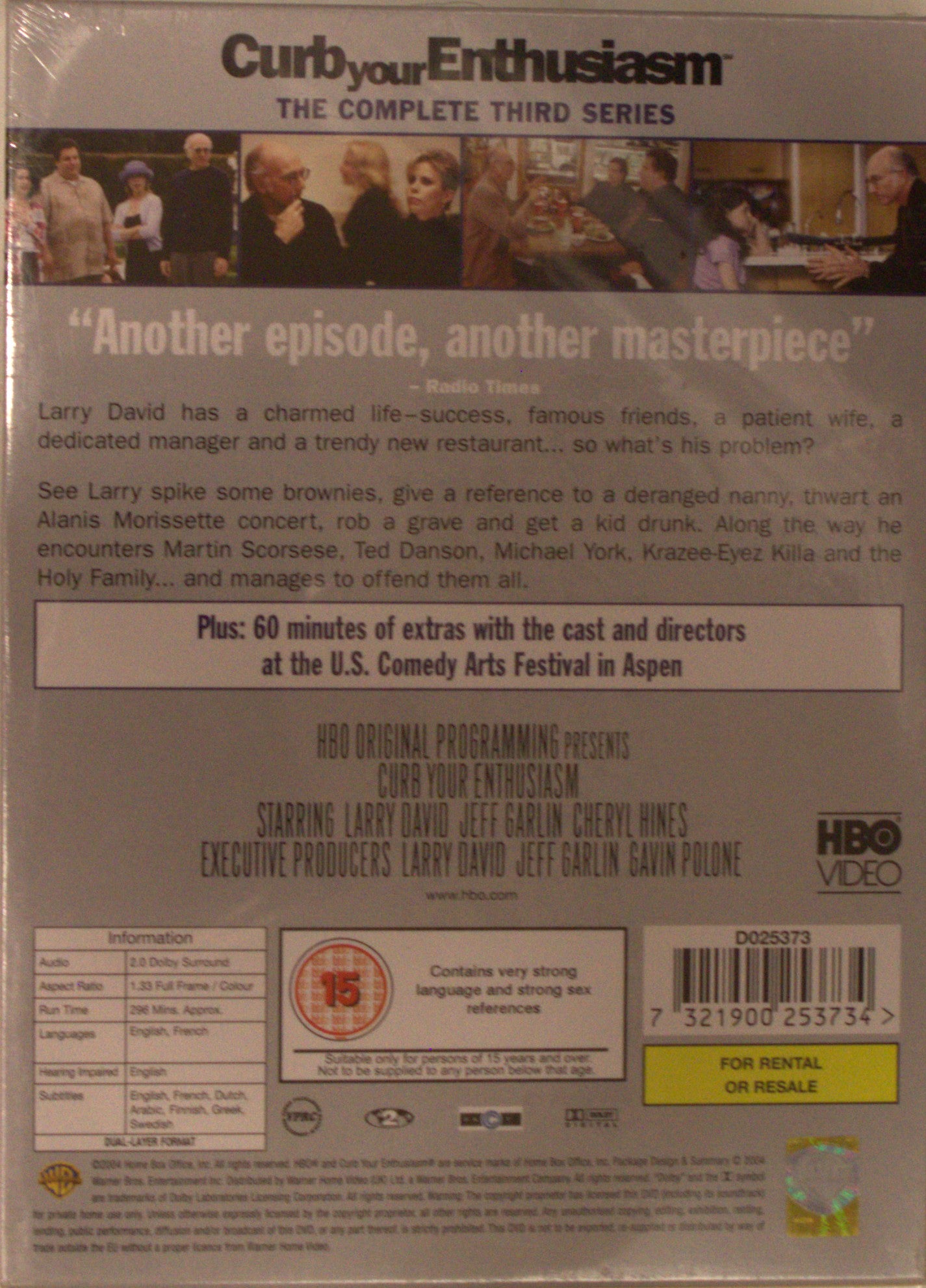 CURBE YOUR ENTHUSIASM - THE COMPLETE THIRD SERIES / SIMMA LUGNT, LARRY!