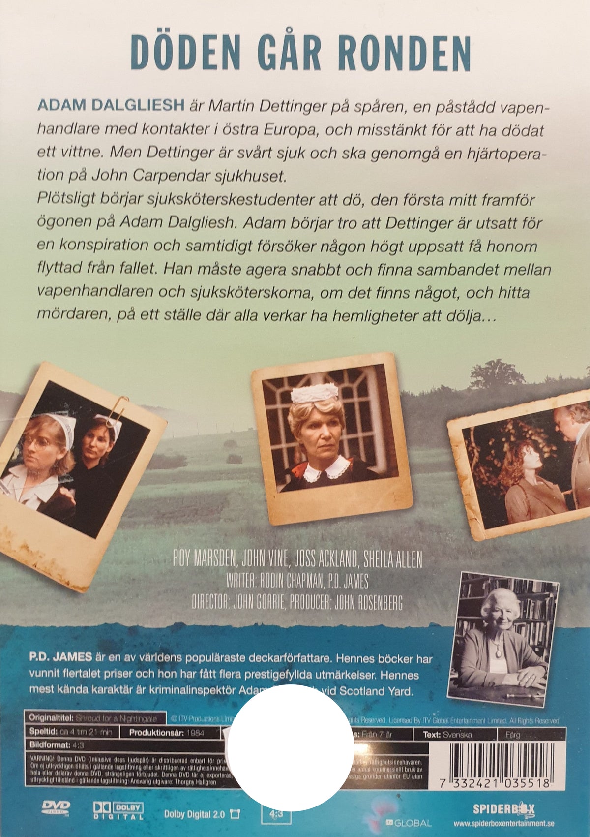 ADAM DALGLIESH - SHROUD FOR A NIGHTINGALE - DVD