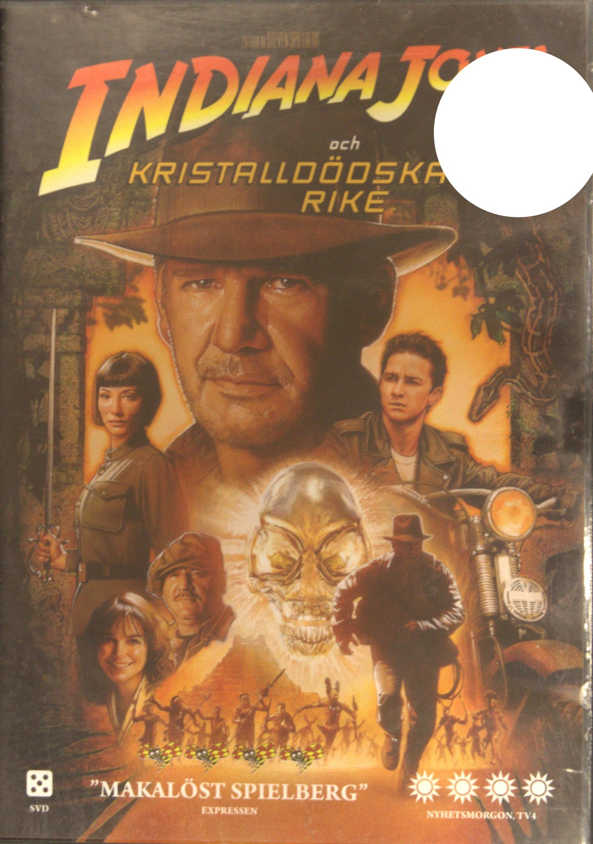 Indiana Jones och Kristalldödskallens rike (2008) DVD – omslag