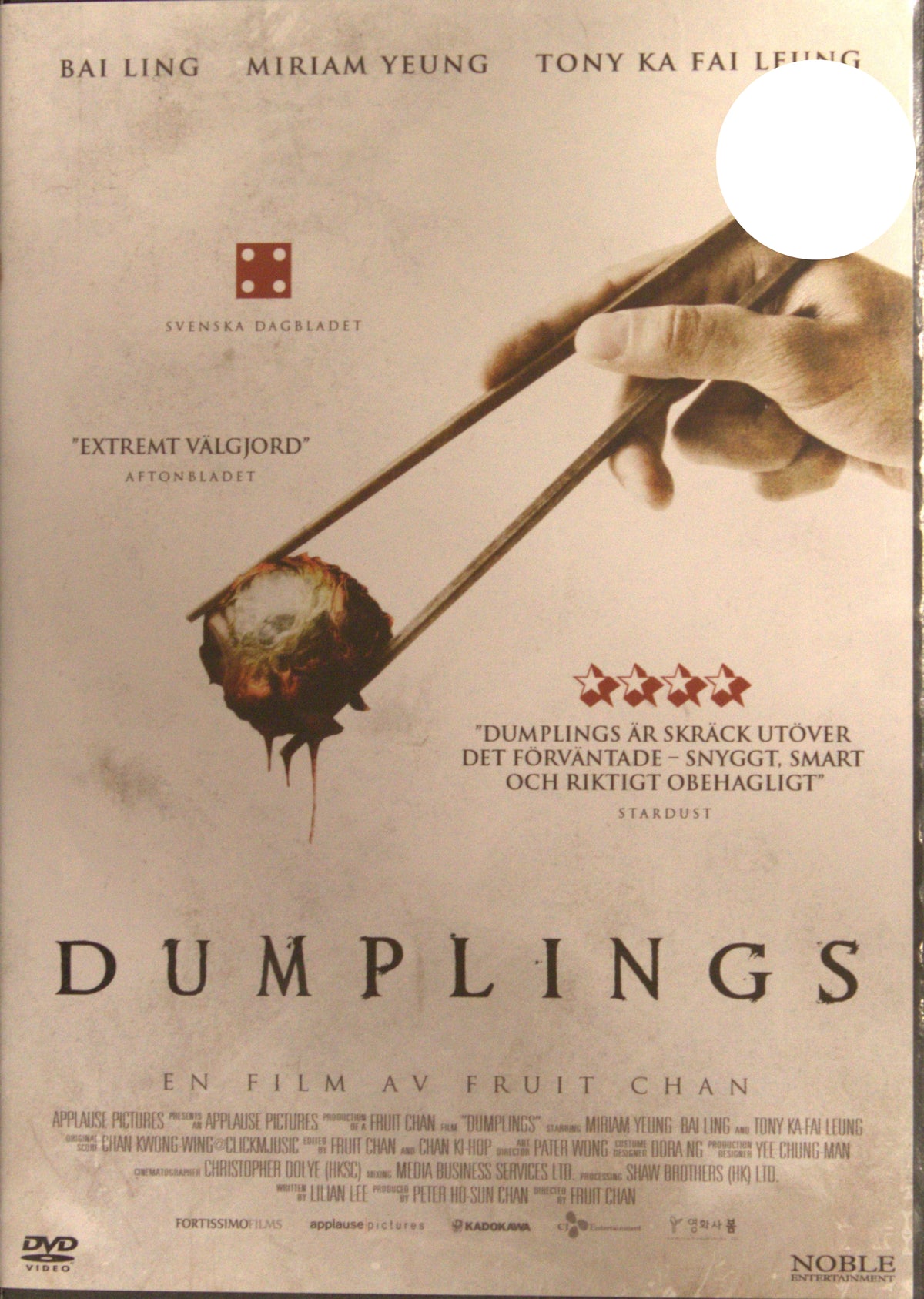 Dumplings / Gaau ji (2004) DVD – omslag