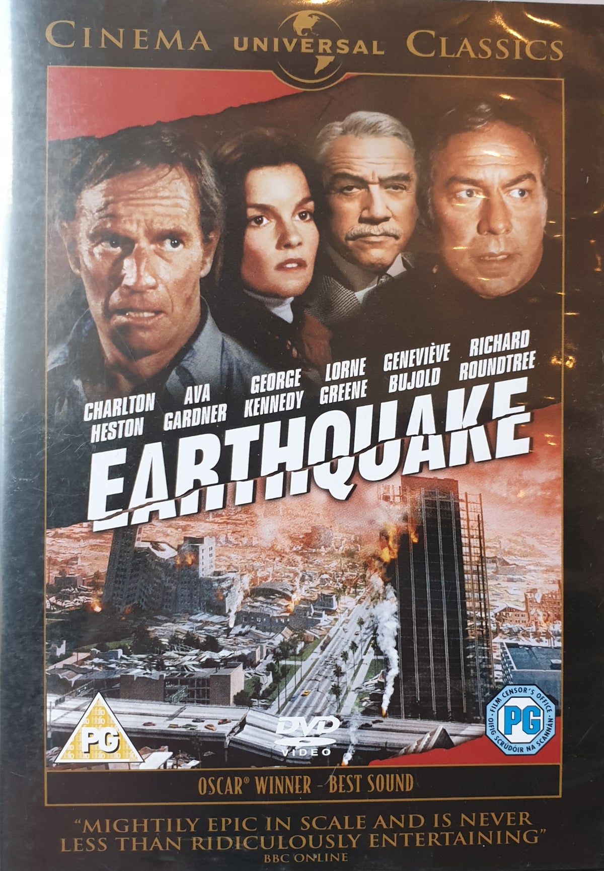 Earthquake / Jordbävningen (1974) DVD – omslag