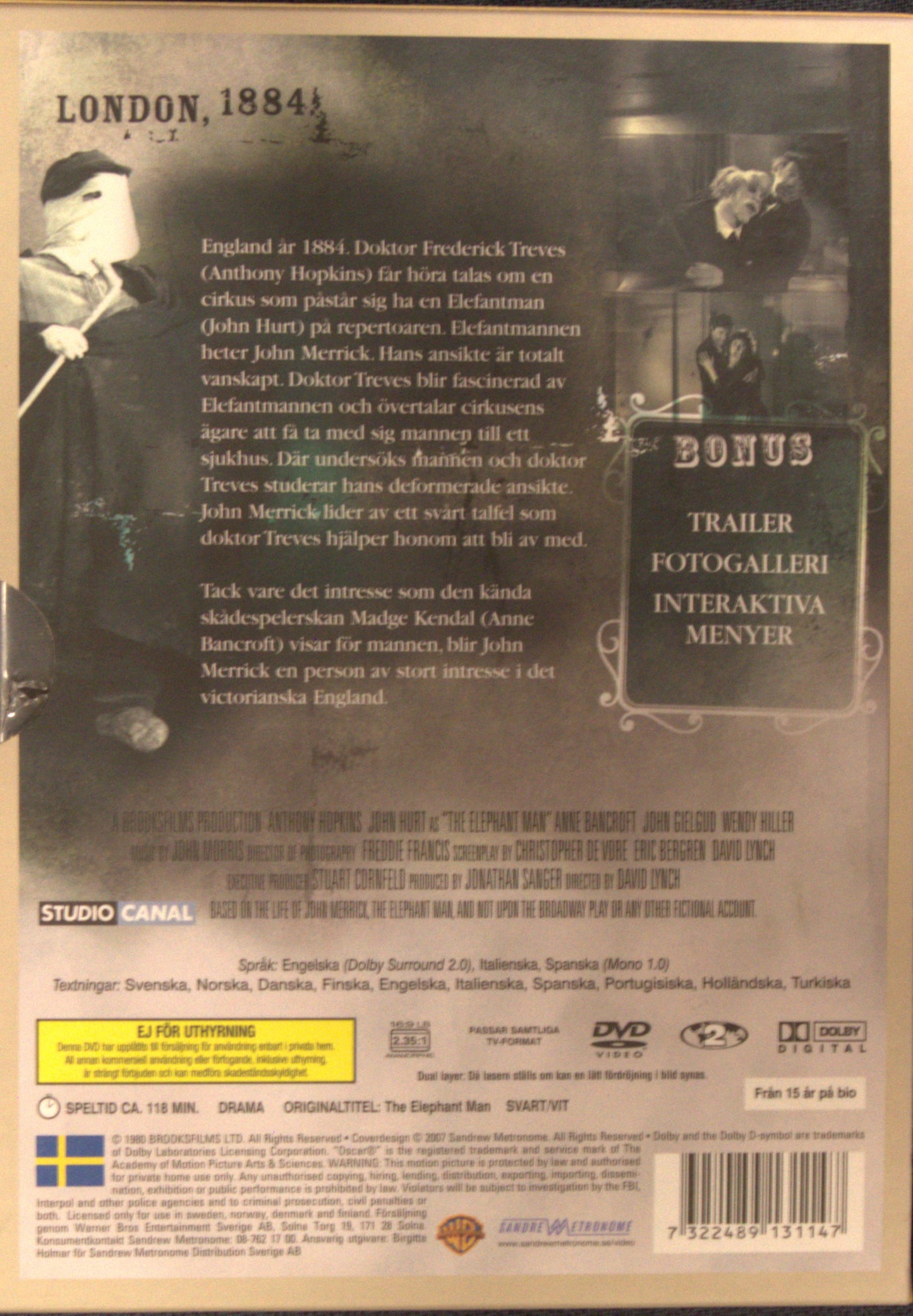 ELEFANTMANNEN / THE ELEPHANT MAN