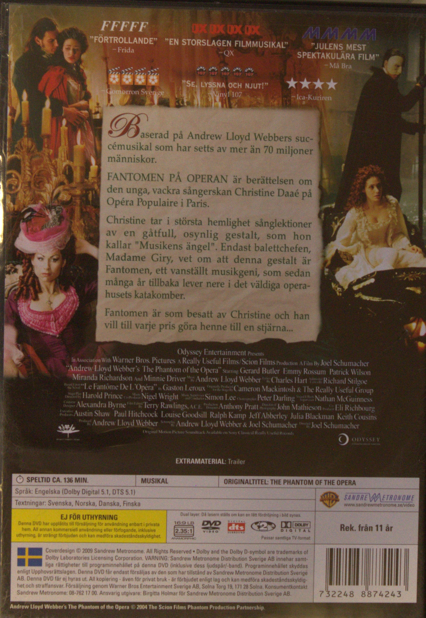 FANTOMEN PÅ OPERAN / THE PHANTOM OF THE OPERA