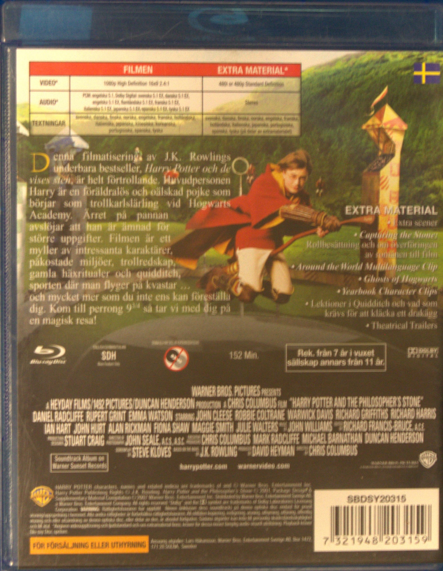 HARRY POTTRER OCH DE VISES STEN / HARRY POTTER AND THE SORCERER'S STONE