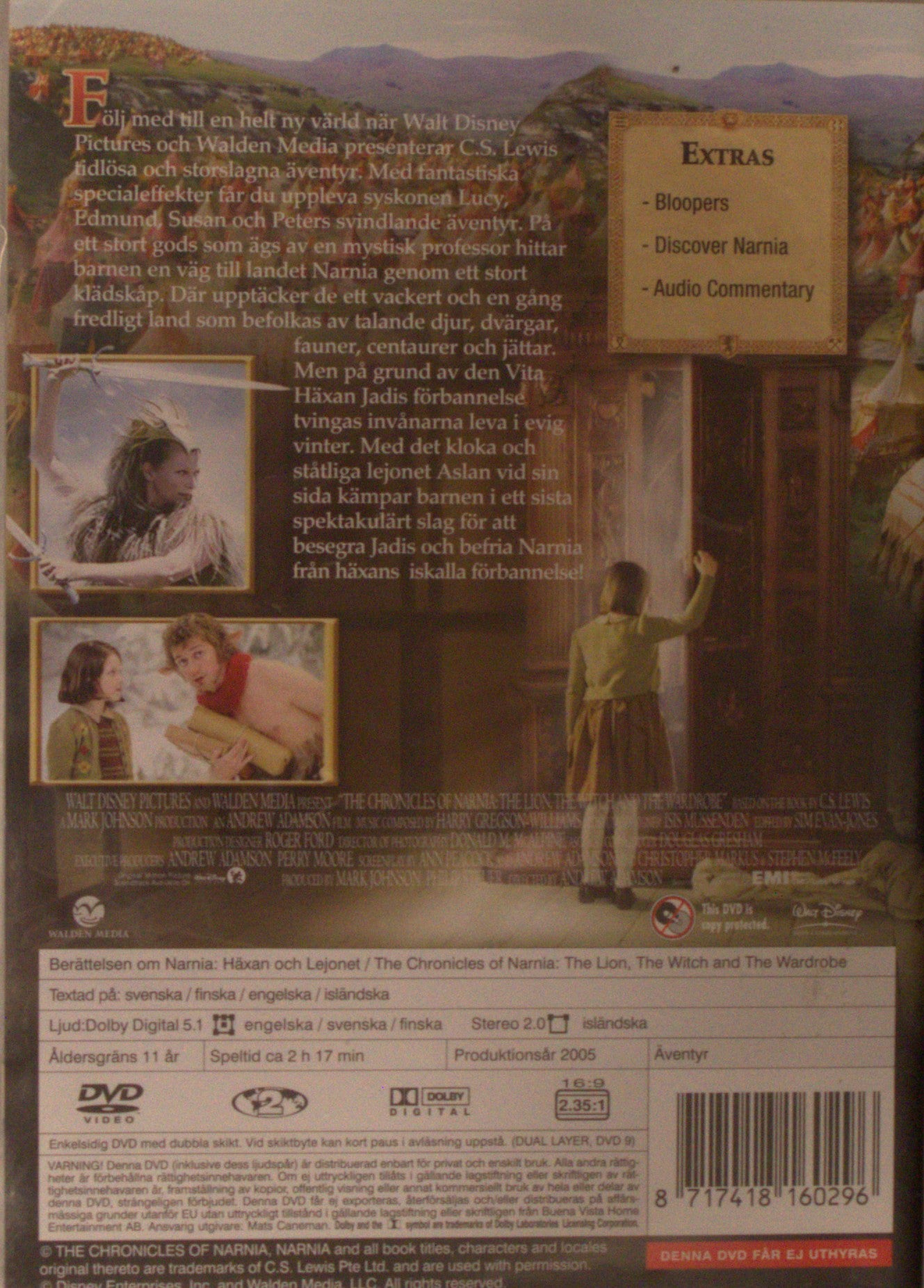 BERÄTTELSEN OM NARNIA: HÄXAN OCH LEJONET / THE CHRONICLES OF NARNIA: THE LION, THE WITCH AND THE WARDROBE