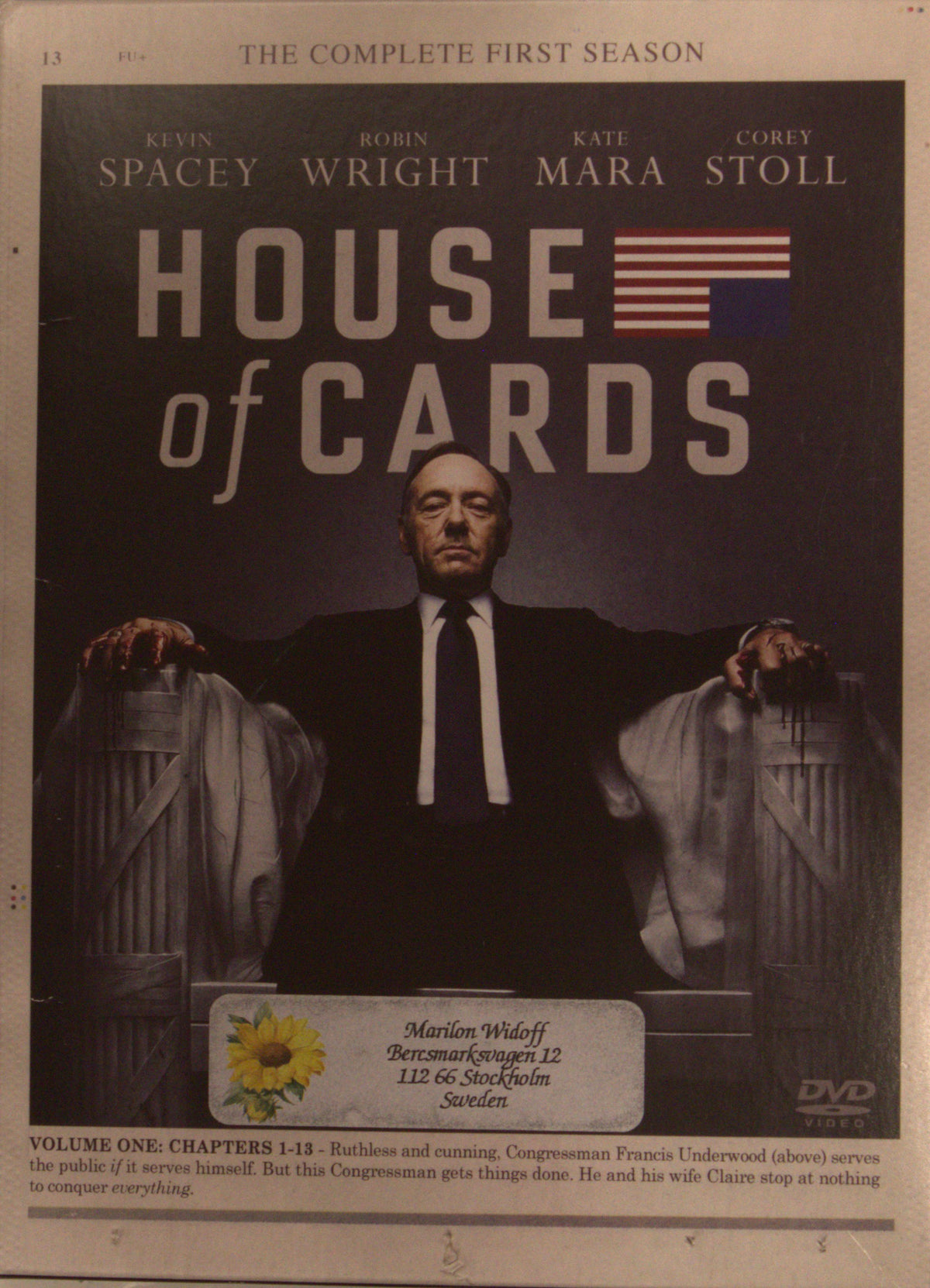 House of Cards – The Complete First Season (2013) DVD – omslag