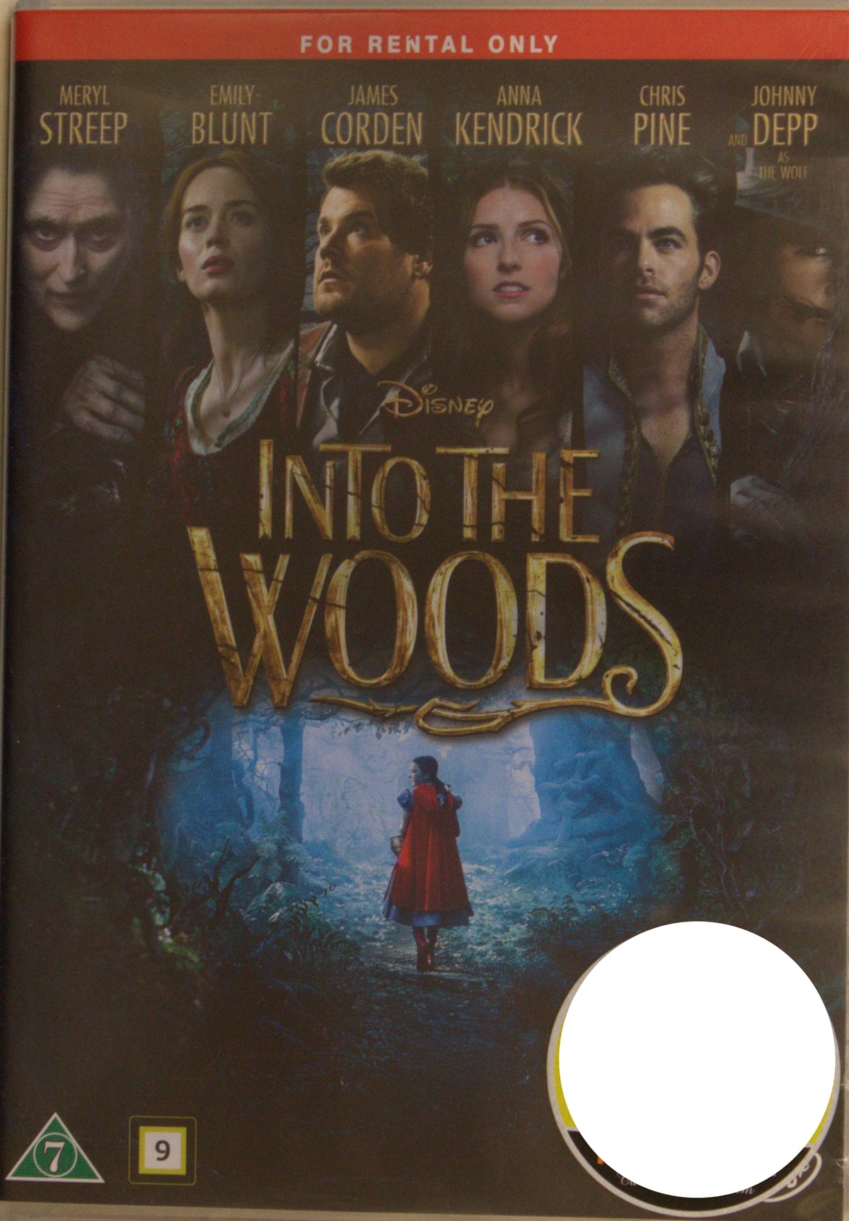 Into the Woods (2014) DVD – omslag
