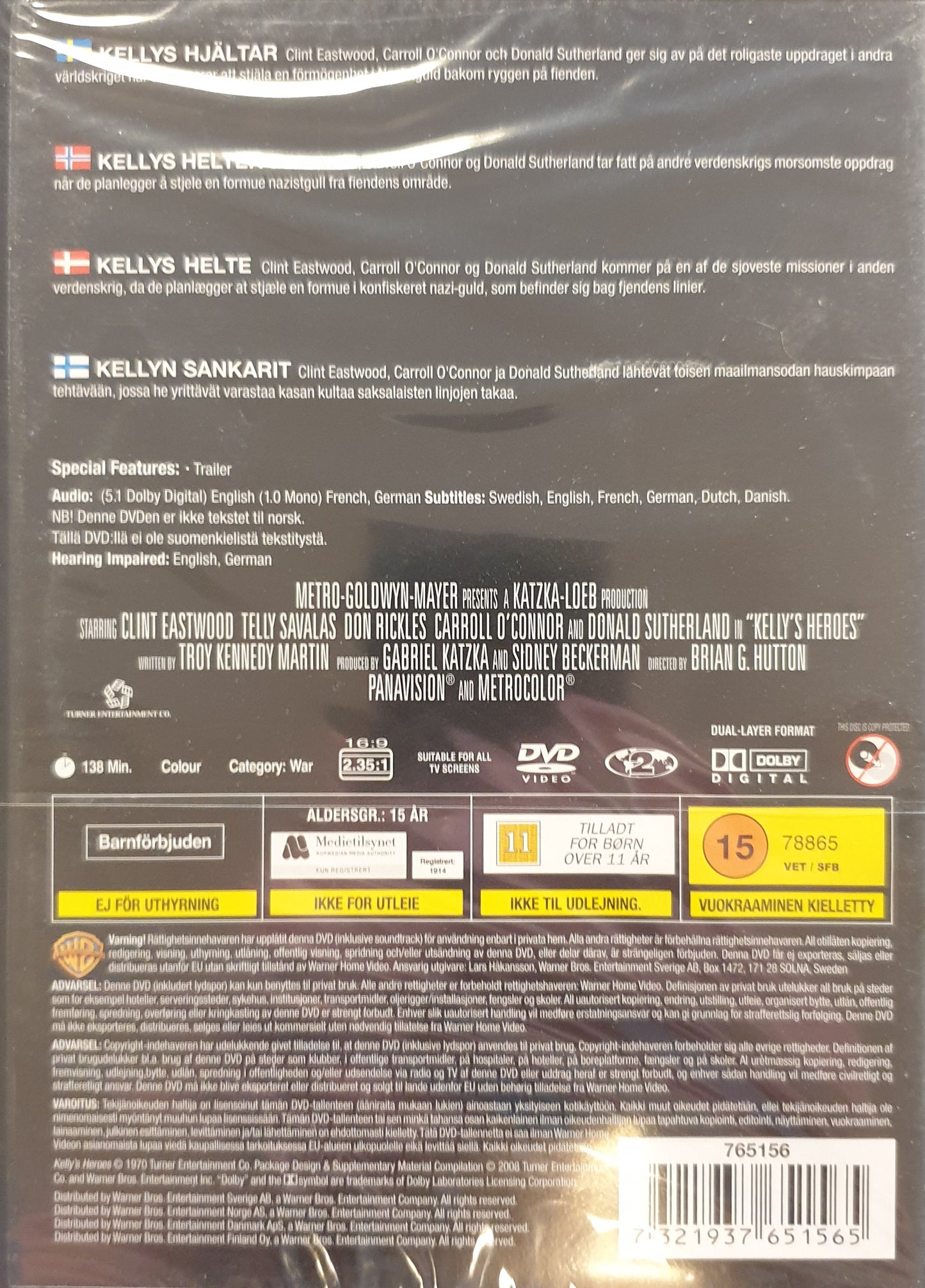 KELLY'S HEROES / KELLYS "HJÄLTAR"