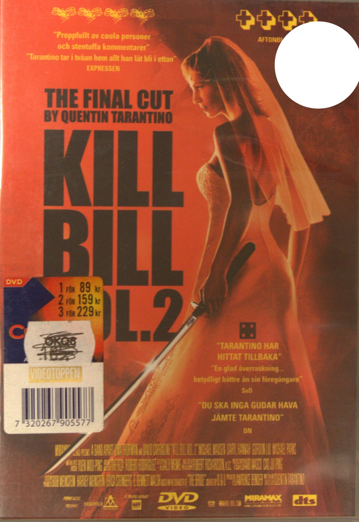 Kill Bill: Vol. 2 (2004) DVD – omslag
