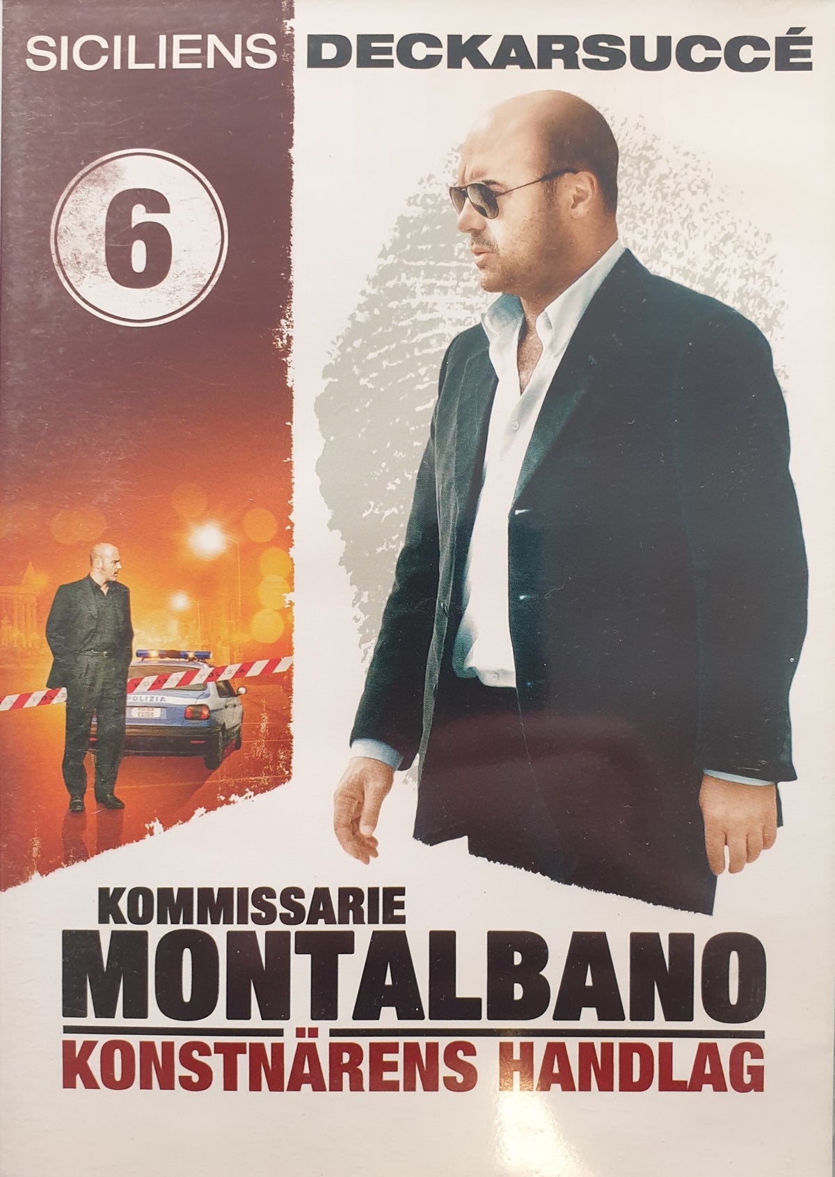 Kommissarie Montalbano – Konstnärens handlag (2001) DVD – omslag
