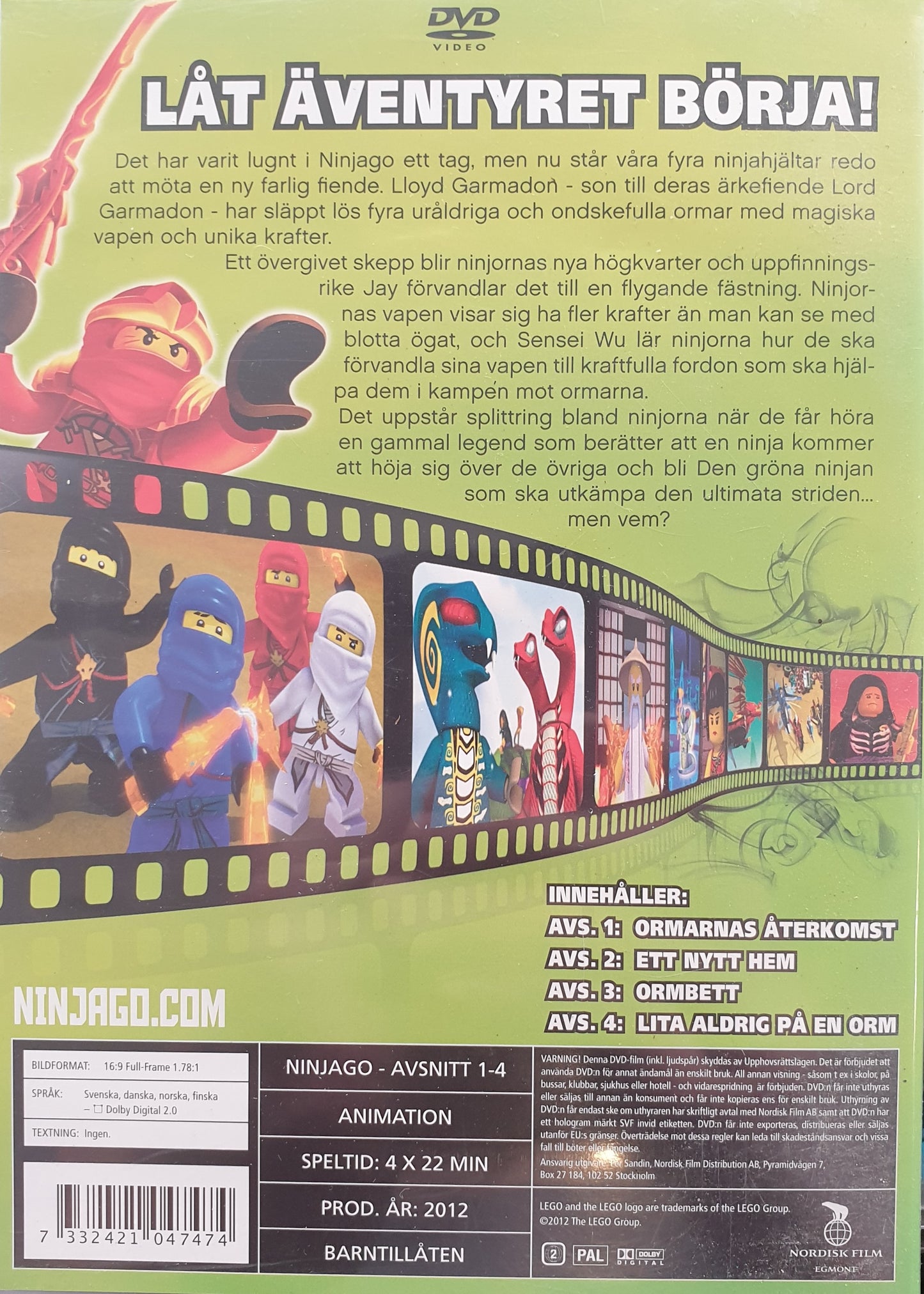 LEGO NINJAGO AVSNITT 1-4 - LÅT ÄVENTYRET BÖRJA!