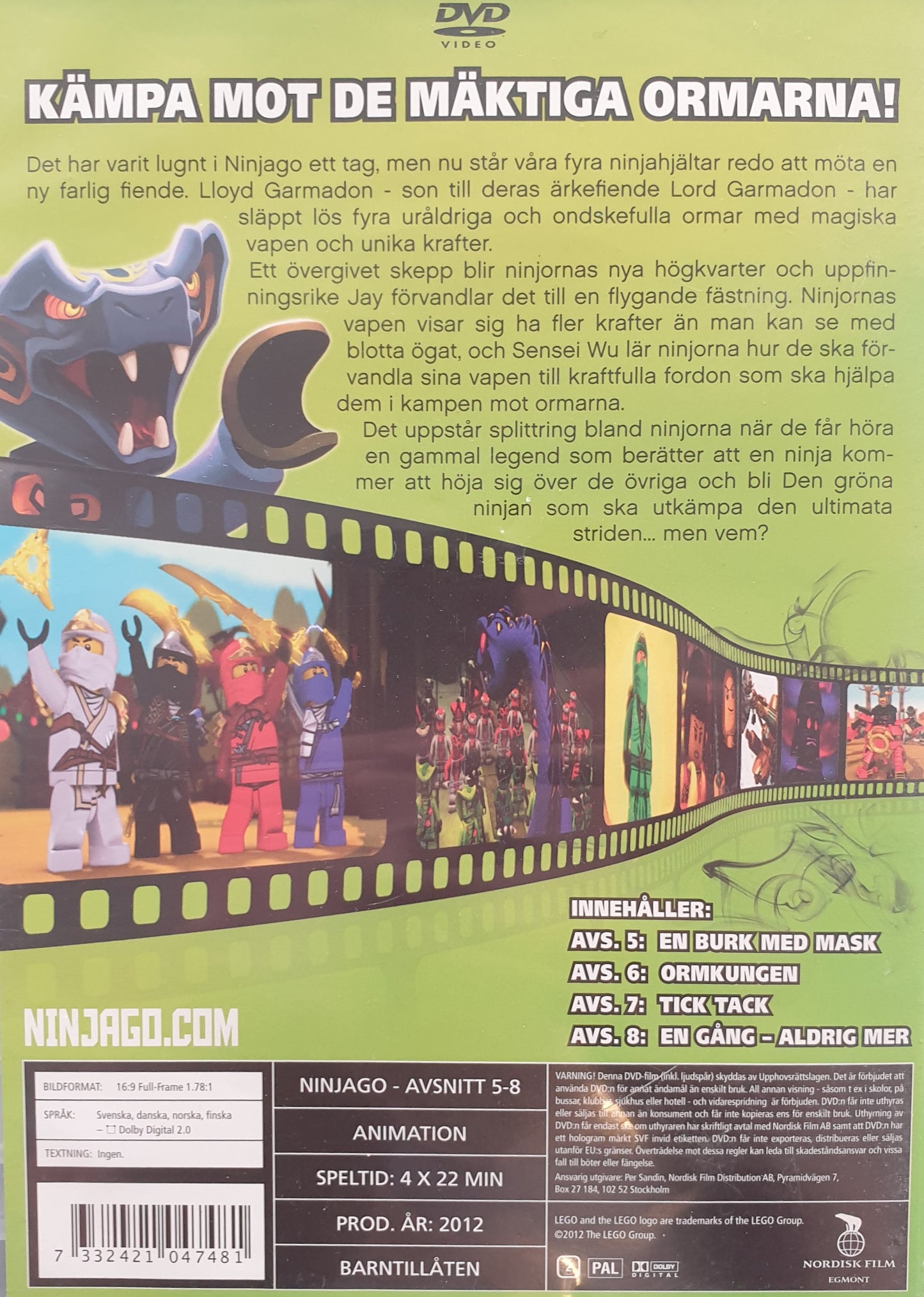 LEGO NINJAGO AVSNITT 5-8 - KÄMPA MOT DE MÄKTIGA ORMARNA!