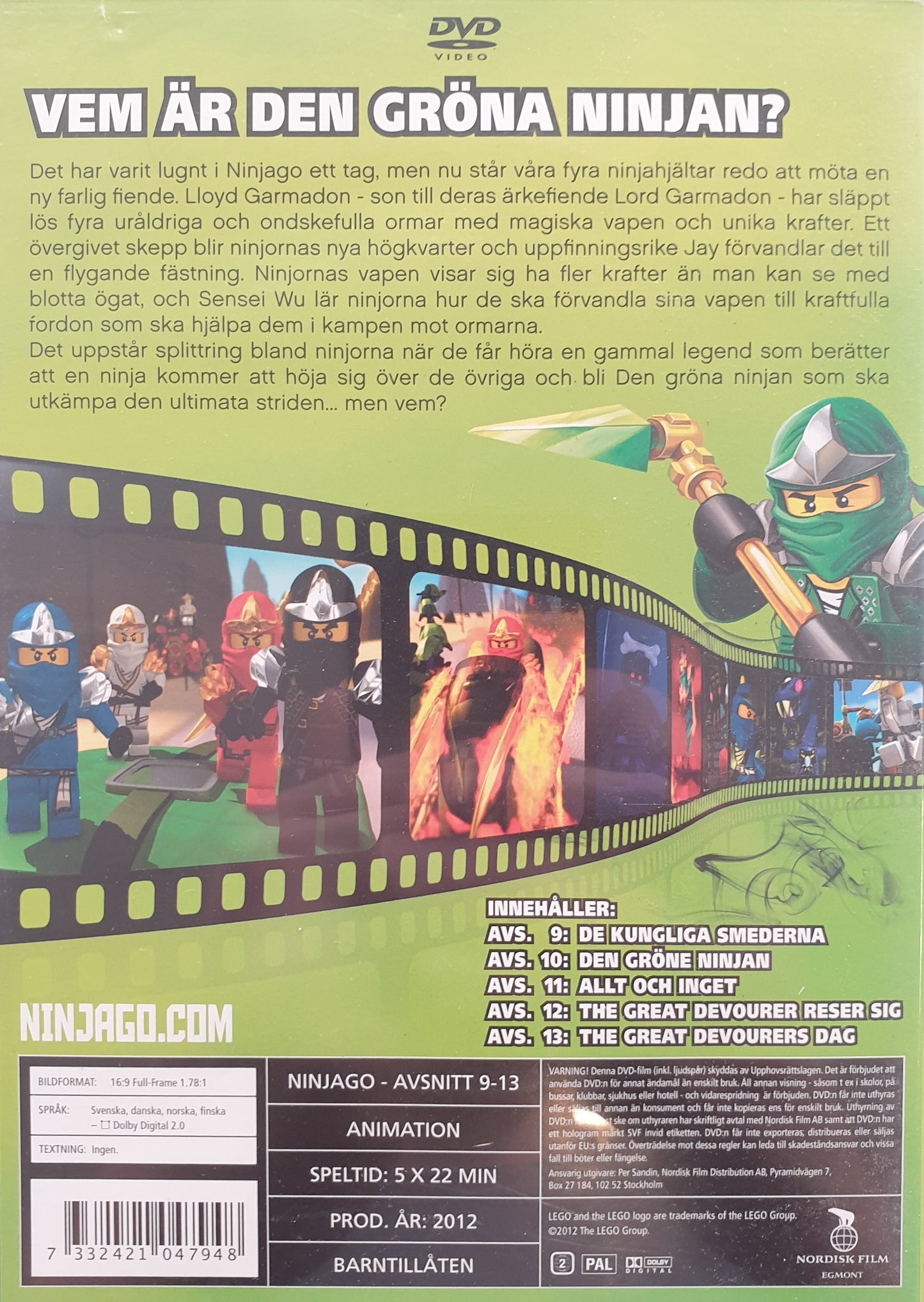 LEGO NINJAGO AVSNITT 9-13 - VEM ÄR DEN GRÖNA NINJAN?