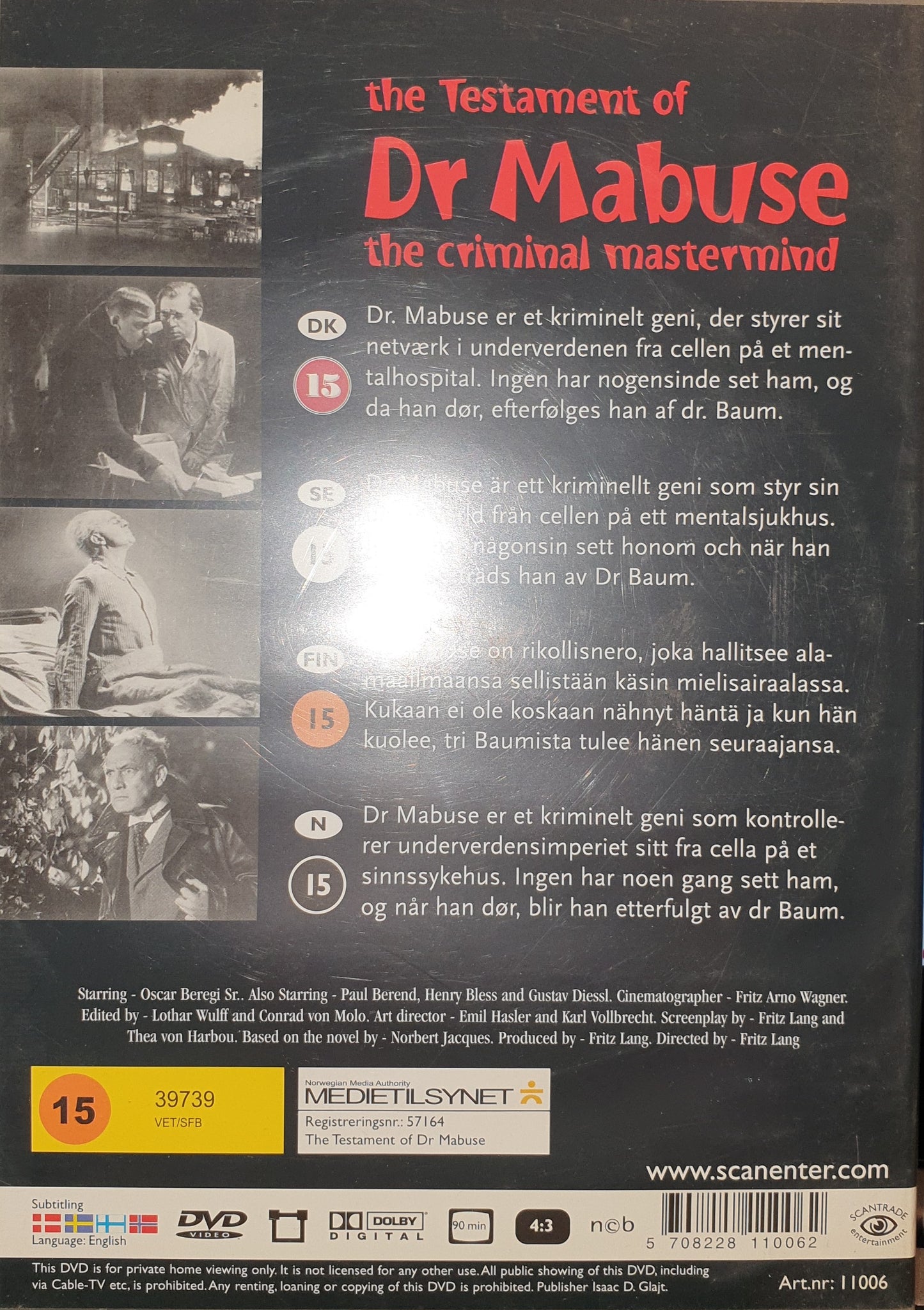 THE TESTAMENT OF DR MABUSE