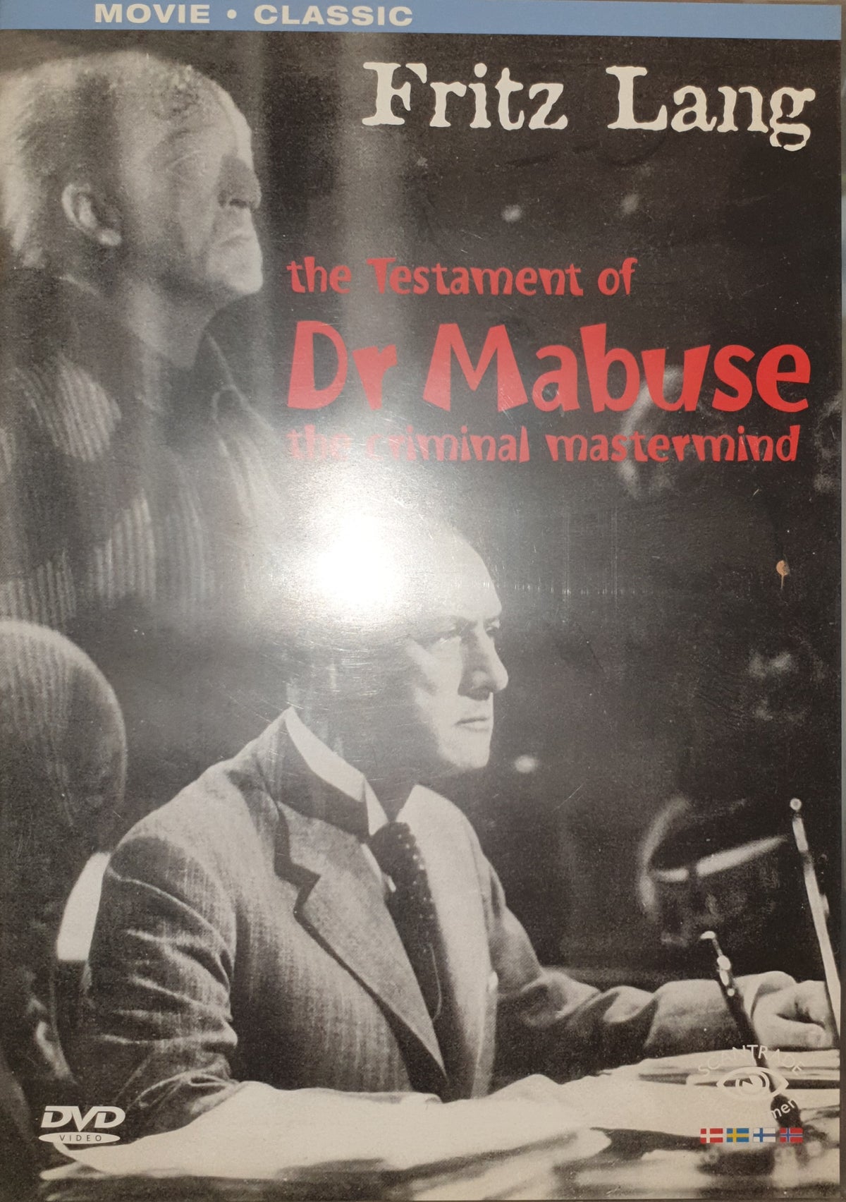 The Testament of Dr Mabuse (1933) DVD – omslag