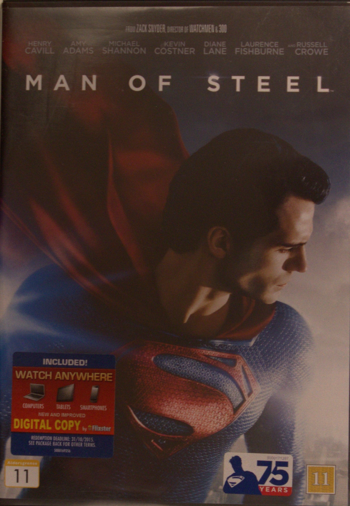 Man of Steel (2013) DVD – omslag
