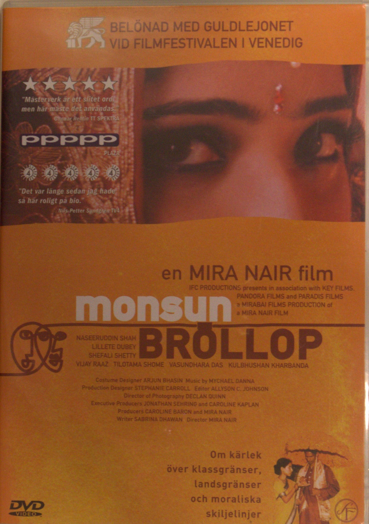 Monsunbröllop / Monsoon Wedding (2001) DVD – omslag