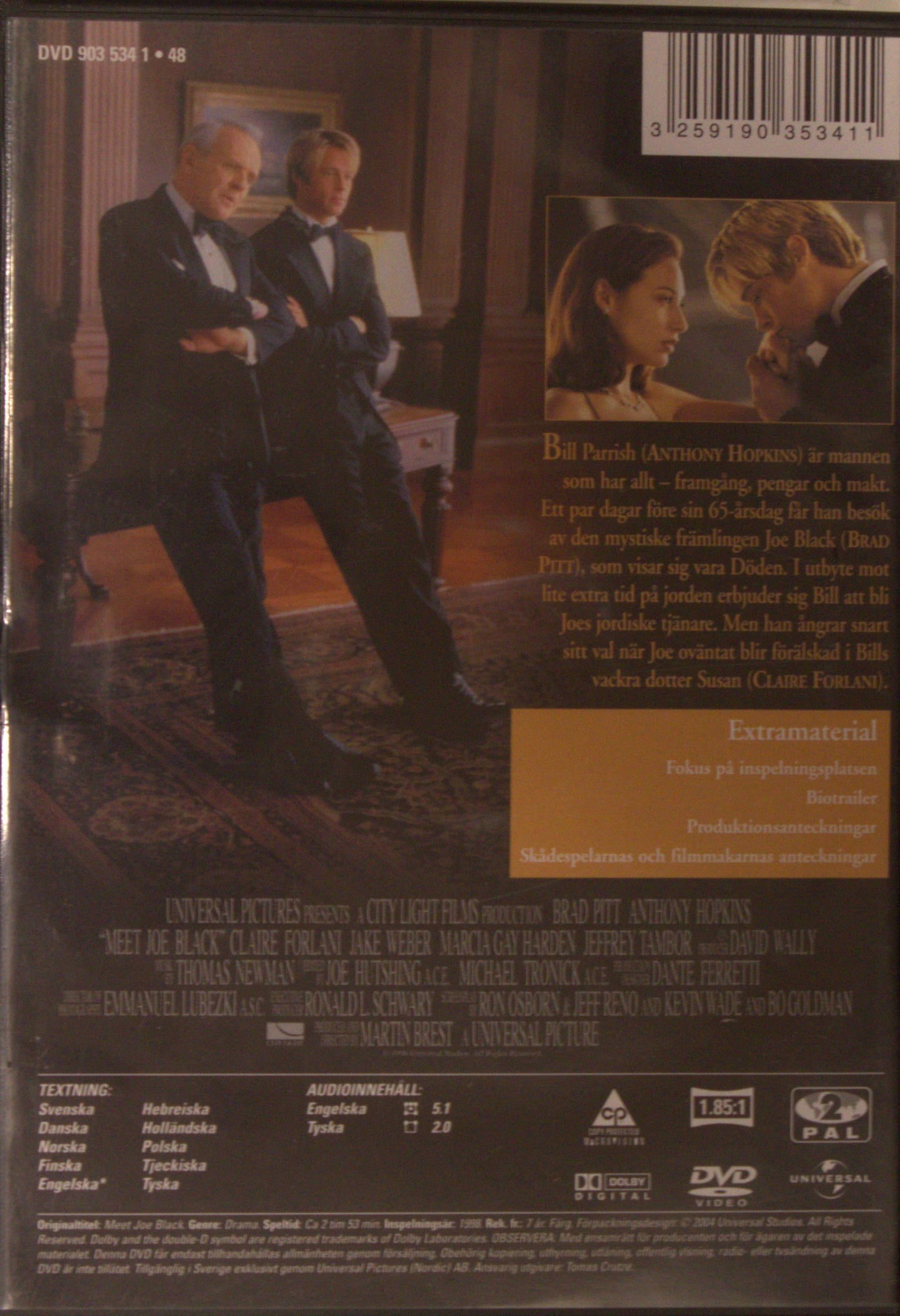 MÖT JOE BLACK / MEET JOE BLACK