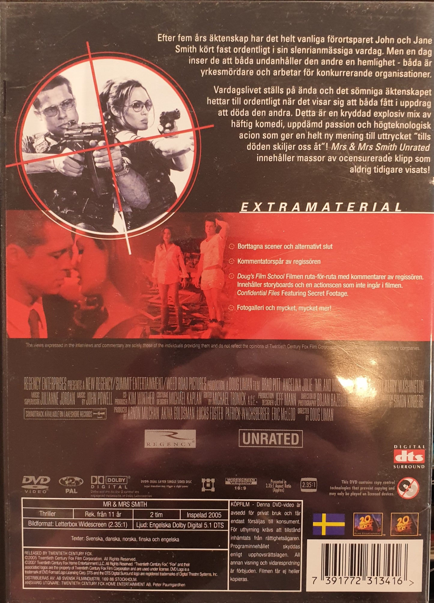 MR. & MRS. SMITH UNRATED - 2 DVD