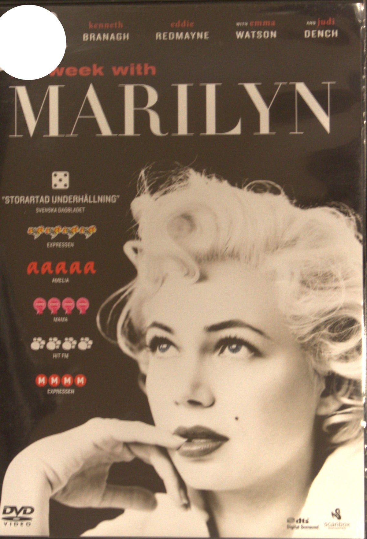 My Week with Marilyn (2011) DVD – omslag