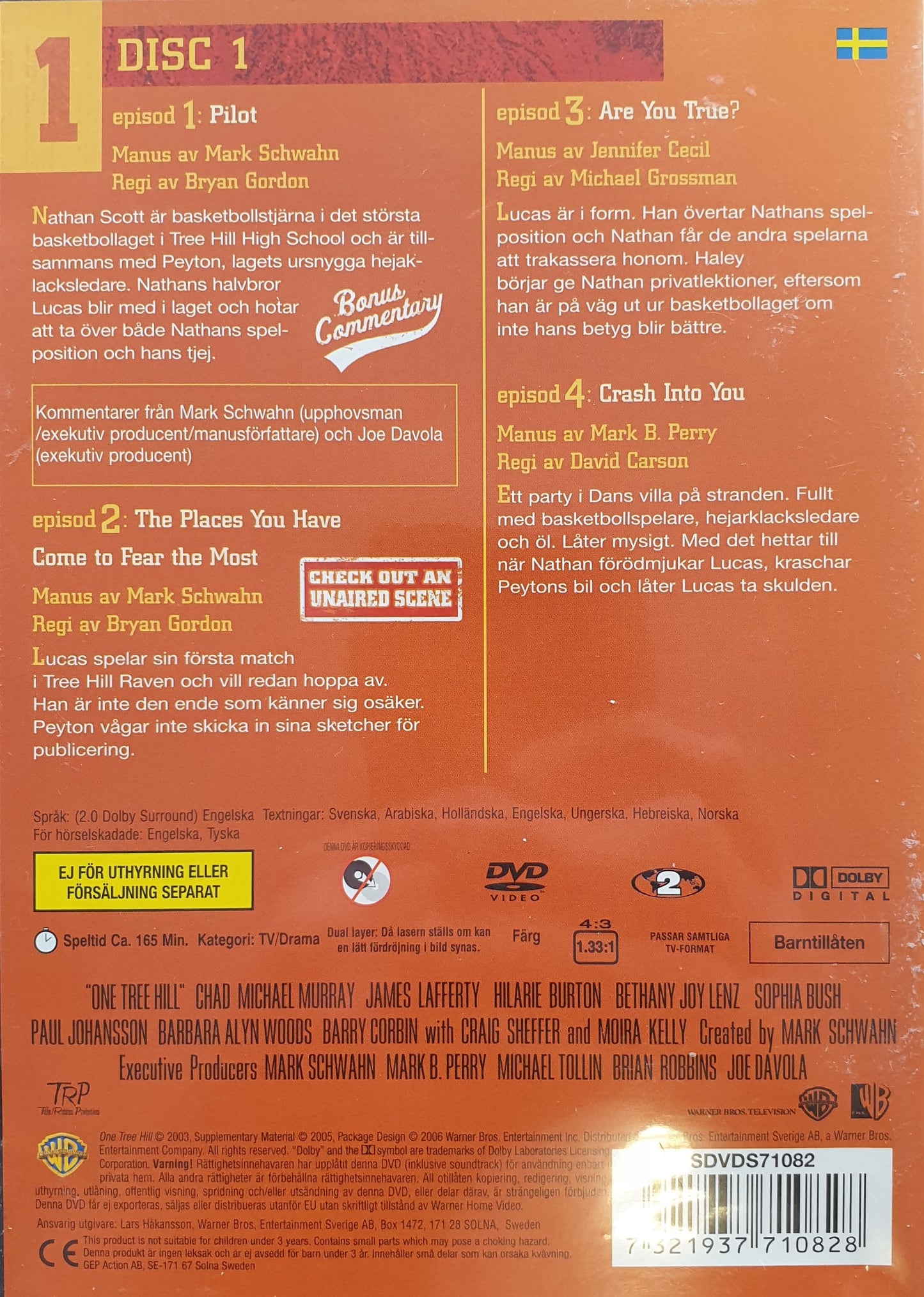 ONE TREE HILL - FÖRSTA SÄSONGEN AVSNITT 1-4