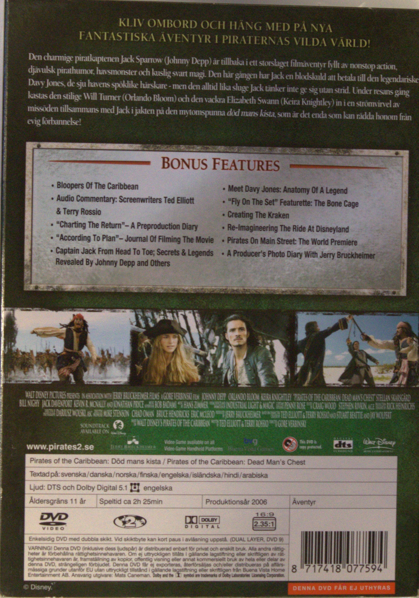 PIRATES OF THE CARIBBEAN - DÖD MANS KISTA / DEAD MAN'S CHEST