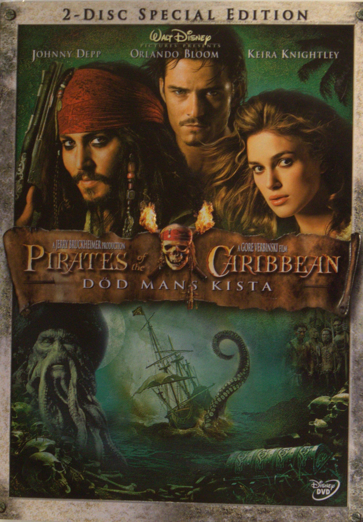 Pirates of the Caribbean – Död mans kista (2006) DVD – omslag