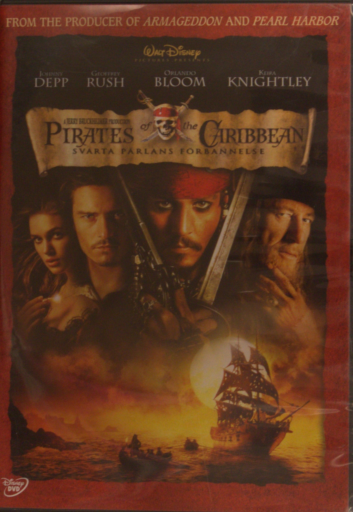 Pirates: Svarta pärlans förbannelse (2003) DVD – omslag