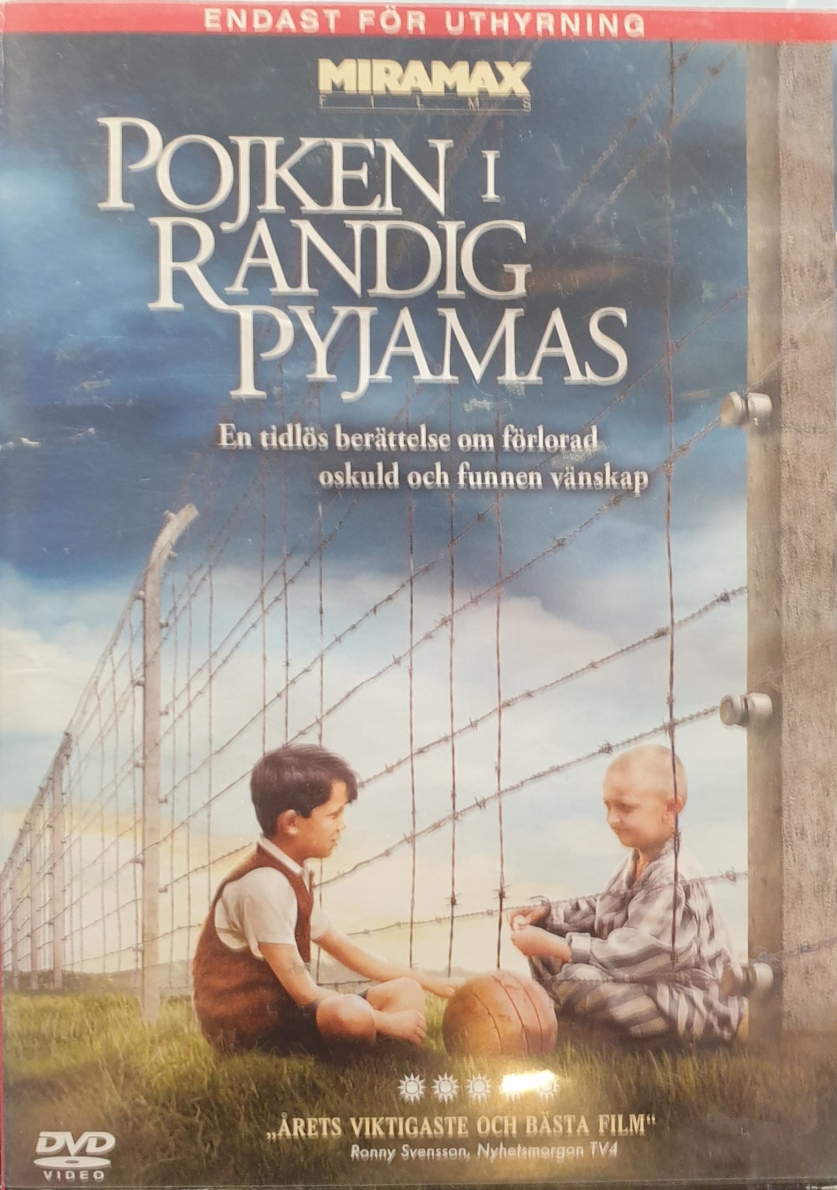 Pojken i randig pyjamas / The Boy in the Striped Pyjamas (2008) DVD – omslag