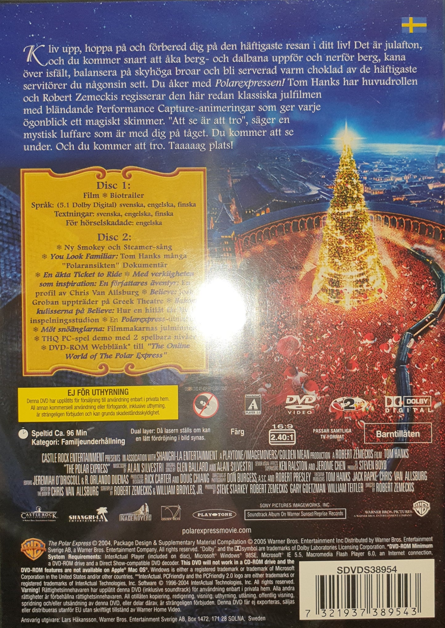 POLAREXPRESSEN / THE POLAR EXPRESS - TVÅ DISCAR SPECIALUTGÅVA