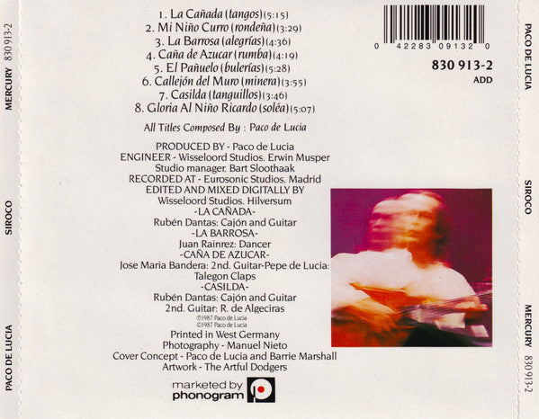 PACO DE LUCIA - SIROCO - CD