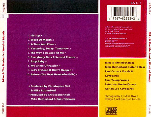MIKE & THE MECHANICS - WORD OF MOUTH - CD