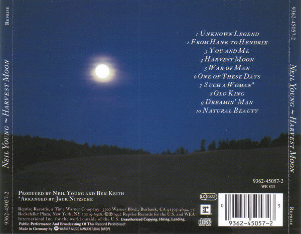 NEIL YOUNG - HARVEST MOON - CD
