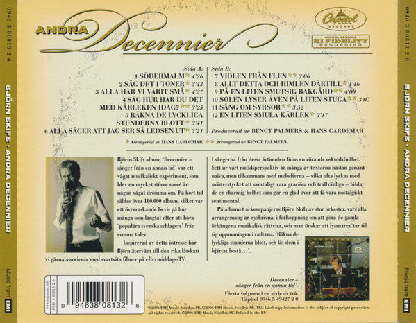 BJÖRN SKIFS - ANDRA DECENNIER - CD