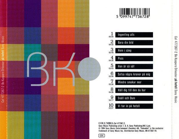 BO KASPERS ORKESTER - PÅ HOTELL - CD