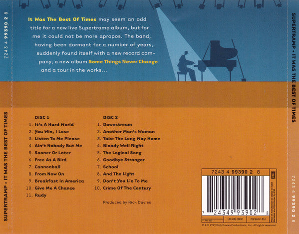 SUPERTRAMP - IT WAS THE BEST OF TIMES - CD