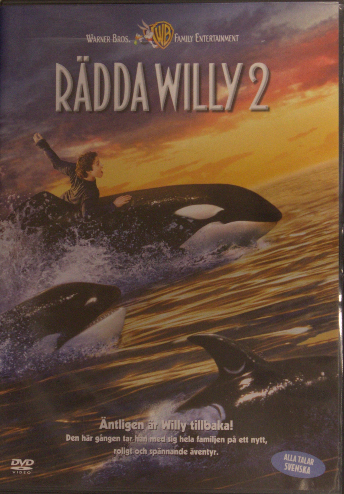 Rädda Willy 2 / Free Willy 2 (1995) DVD – omslag