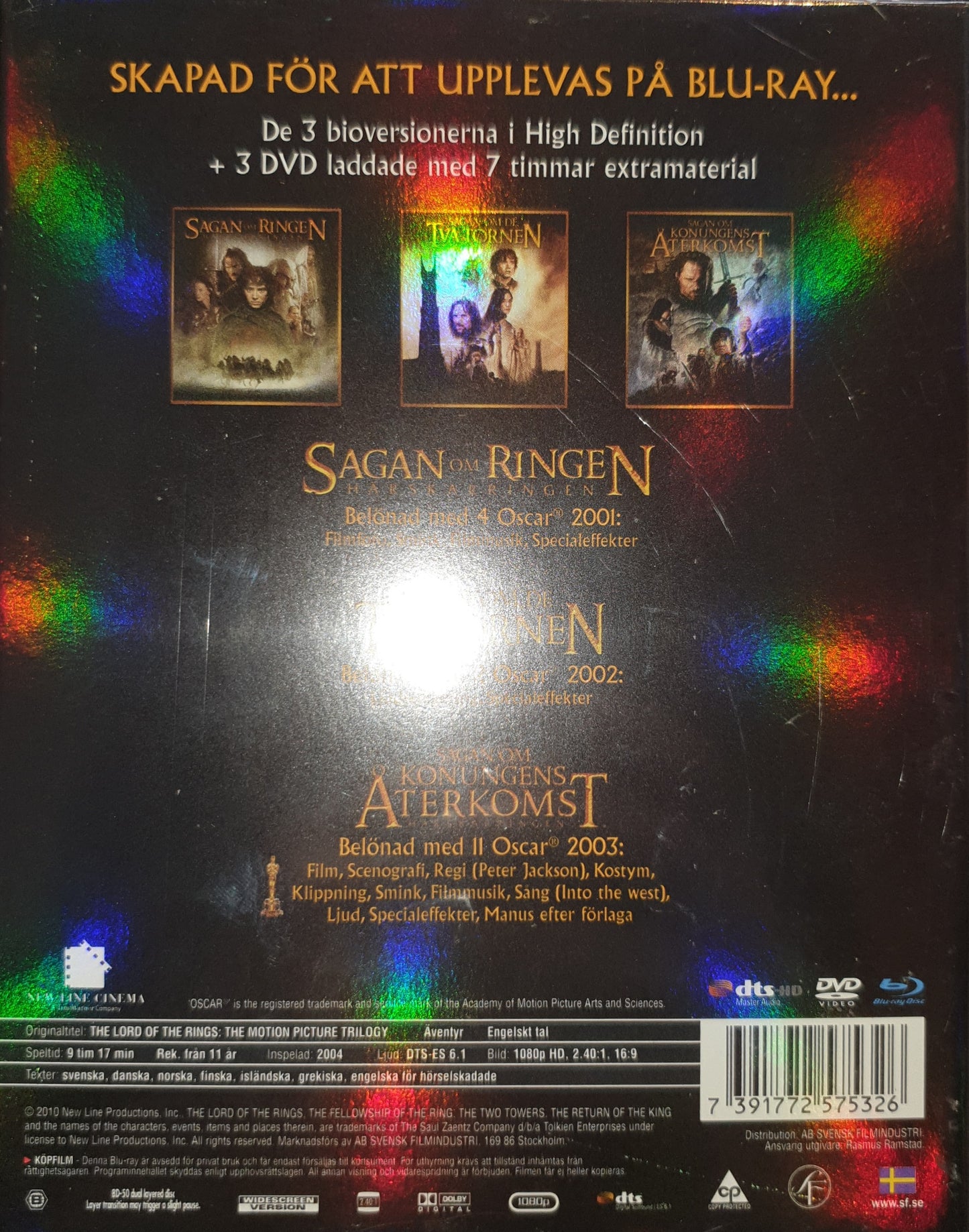 FILMTRILOGIN OM HÄRSKARRINGEN / LORD OF THE RINGS TRILOGY