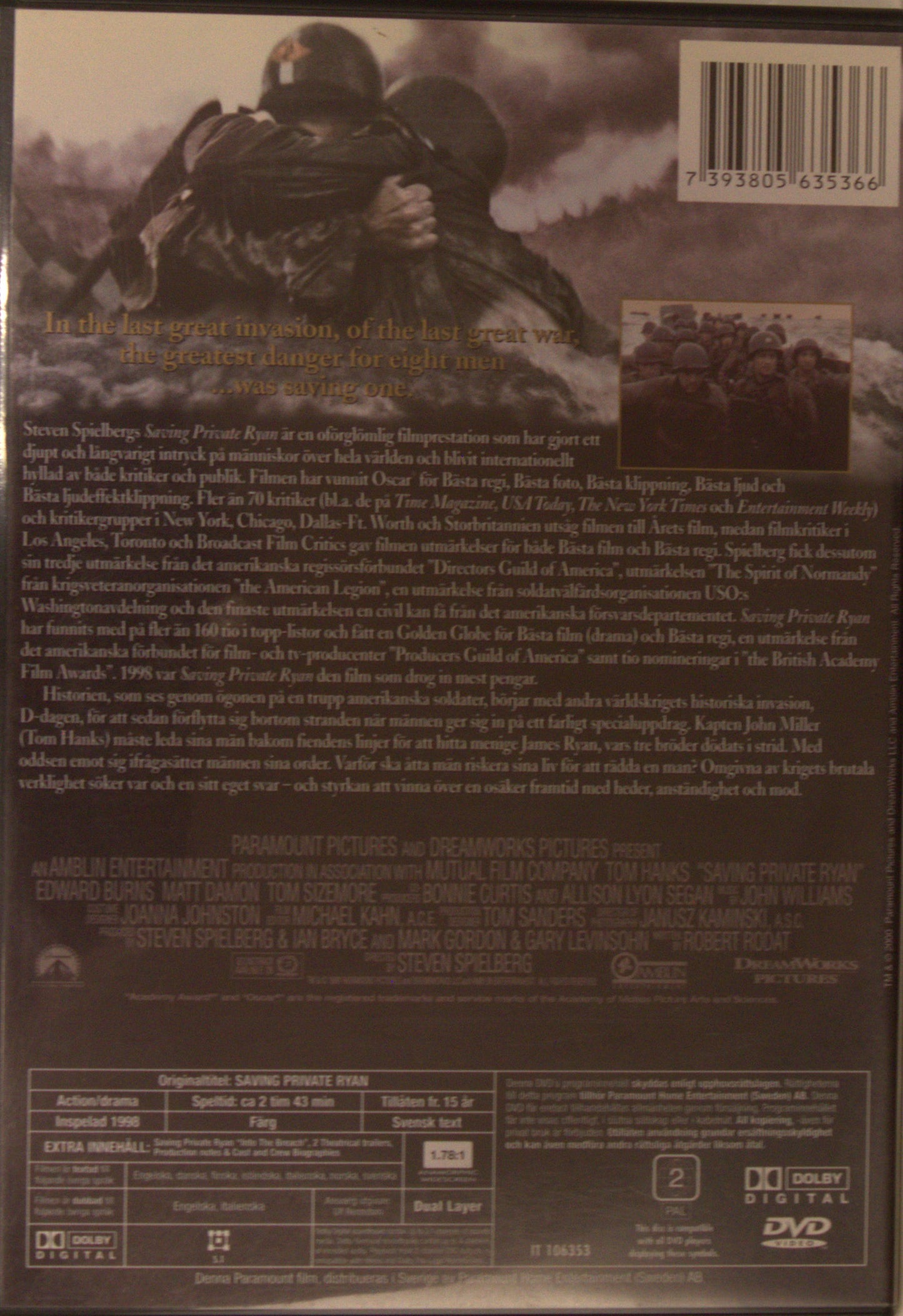 SAVING PRIVATE RYAN / RÄDDA MENIGE RYAN
