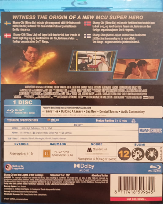 SHANG-CHI AND THE LEGEND OF THE TEN RINGS - Blu-Ray