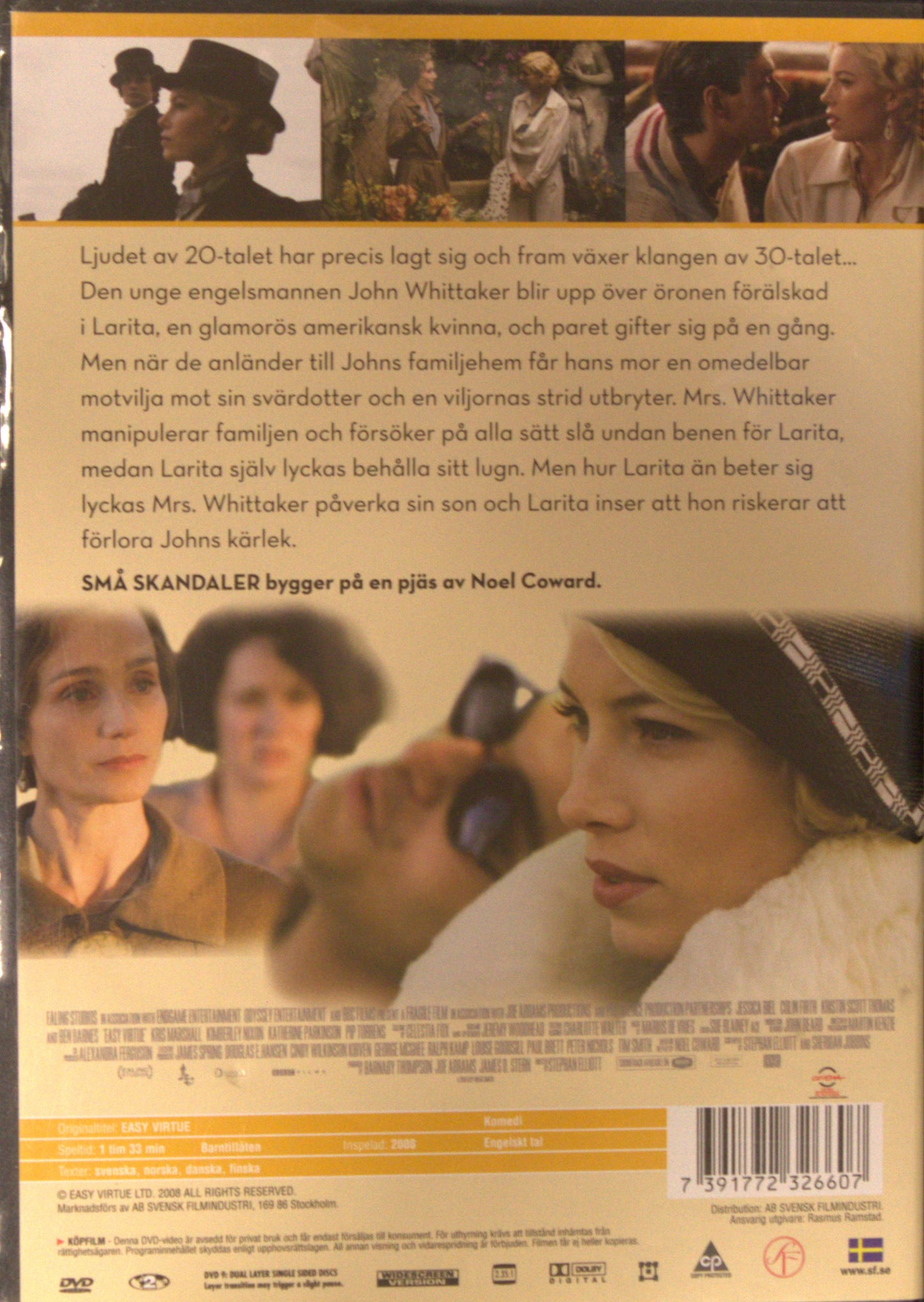 SMÅ SKANDALER / EASY VIRTUE