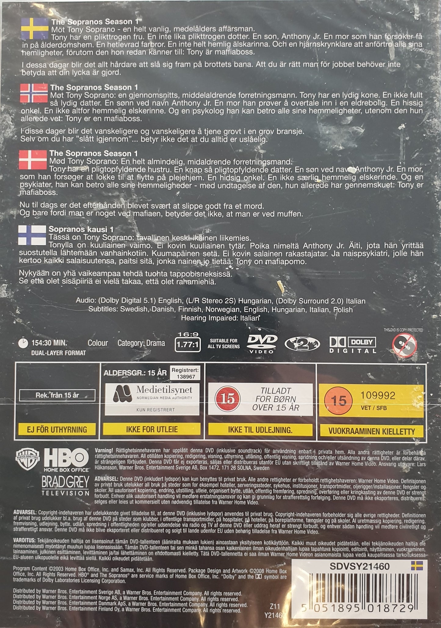 THE SOPRANOS SEASON 1 EPISODES 1-3