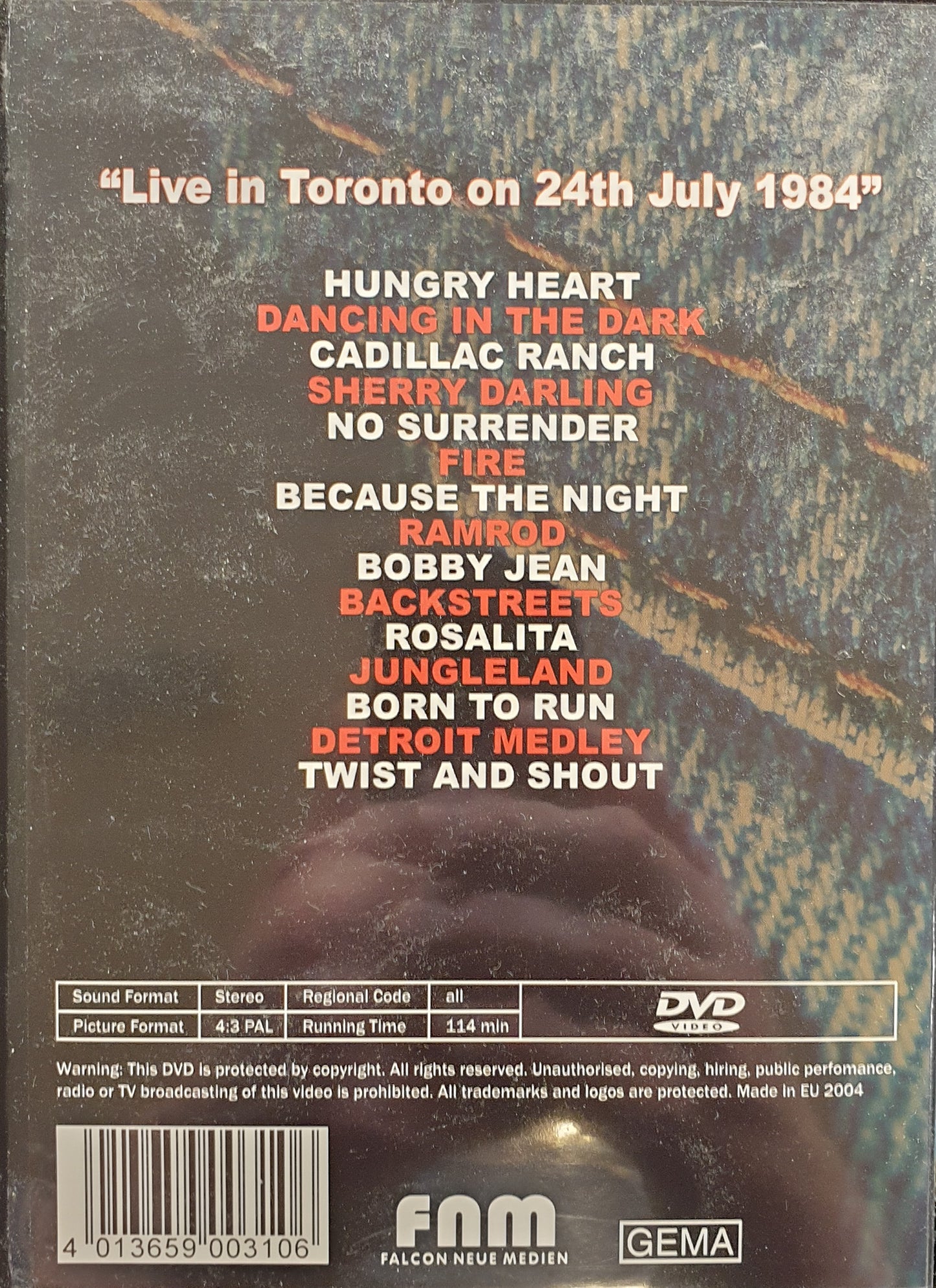BRUCE SPRINGSTEEN & THE E-STREET BAND - LIVE IN TORONTO